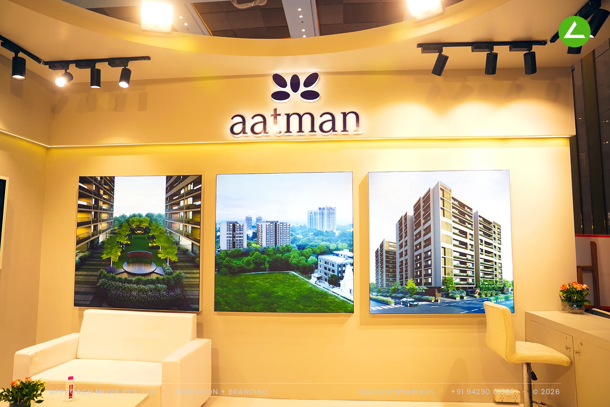 Maruti Aatman 360 — 36 sqm exhibition stall design at Vyapar Bazaar Ahmedabad — photo 3