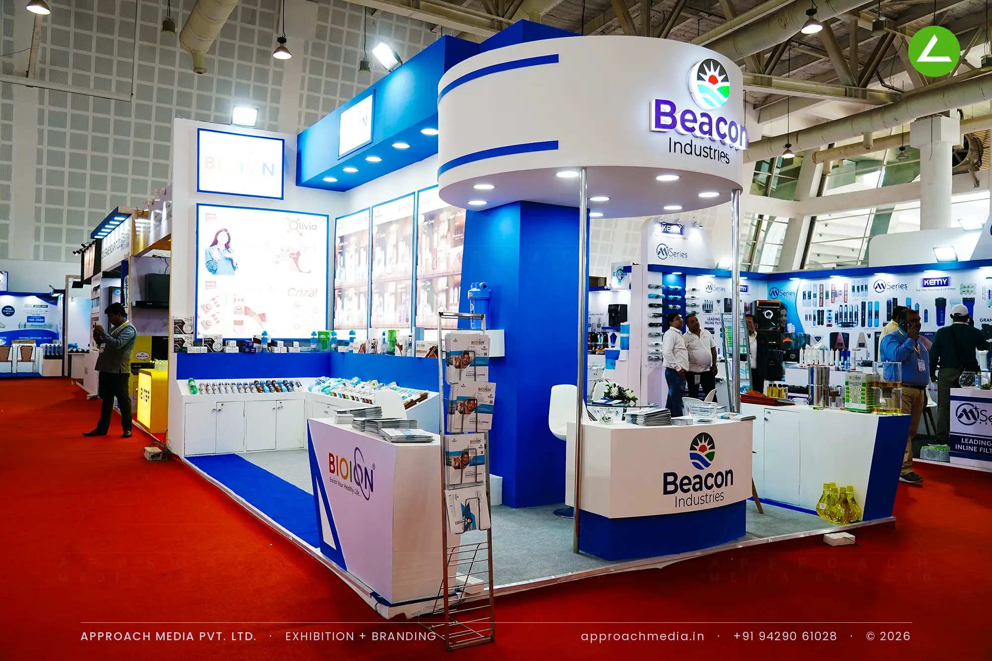Beacon Industries exhibition stall design at WAPTAG Water Expo Gandhinagar, 24 sqm — photo 3