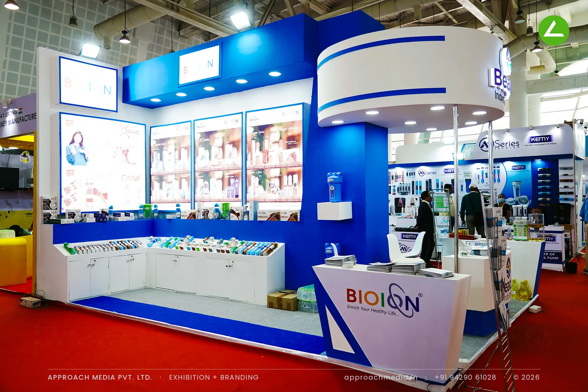 Beacon Industries exhibition stall design at WAPTAG Water Expo Gandhinagar, 24 sqm — photo 4