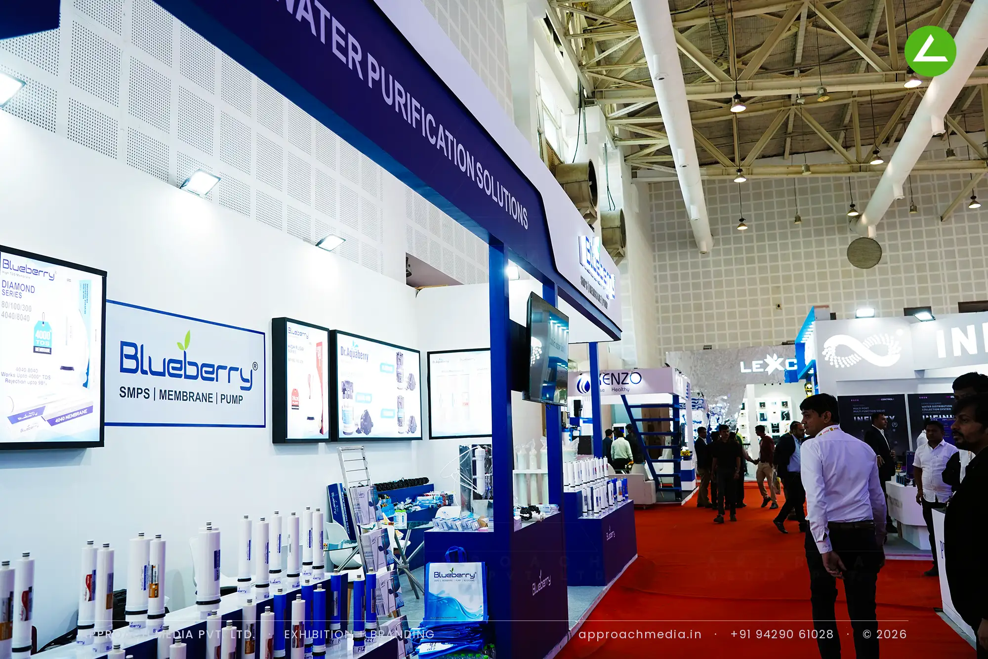 How Blueberry's exhibition stall design at WAPTAG Water Expo Gandhinagar was laid out — photo 3
