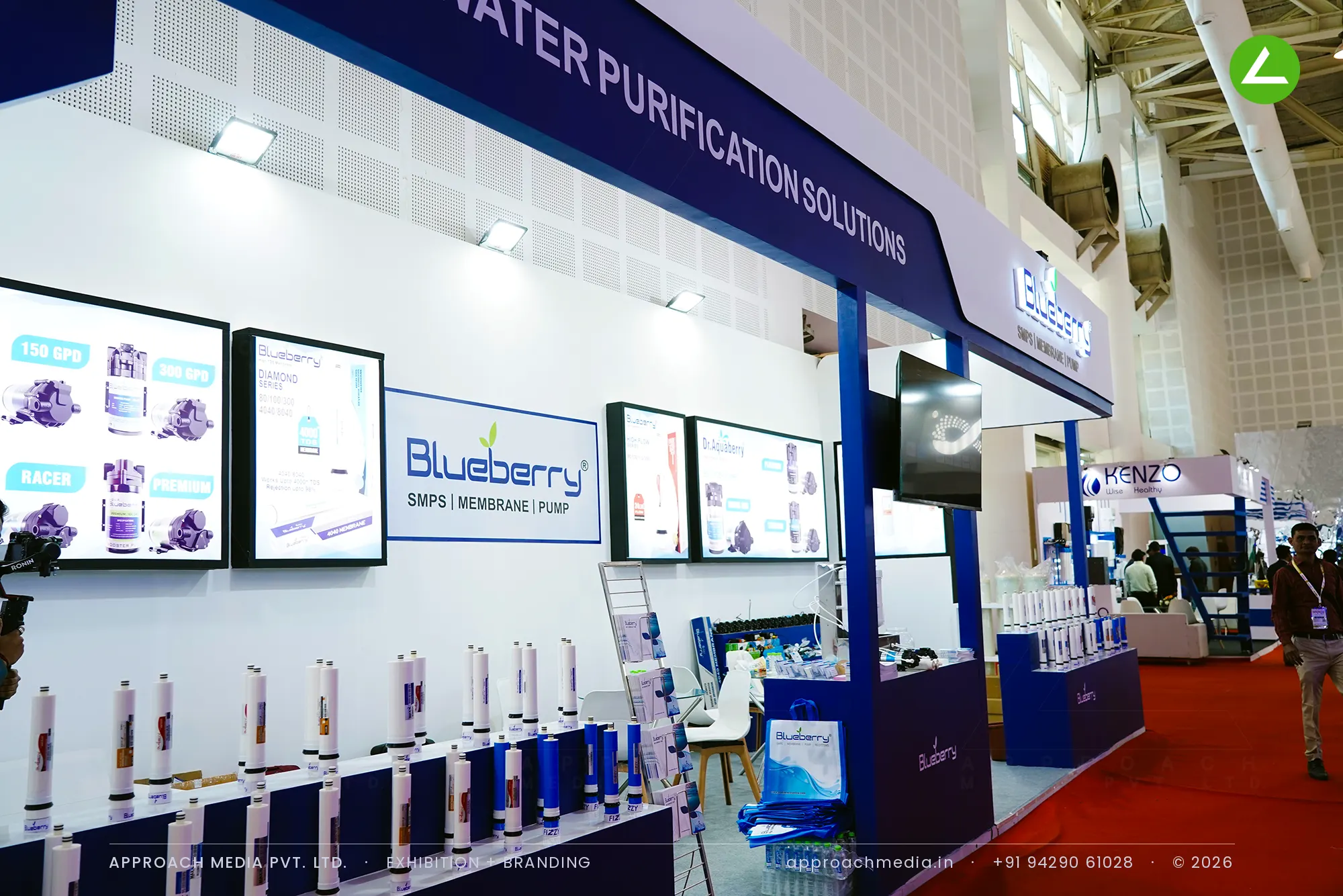How Blueberry's exhibition stall design at WAPTAG Water Expo Gandhinagar was laid out — photo 4