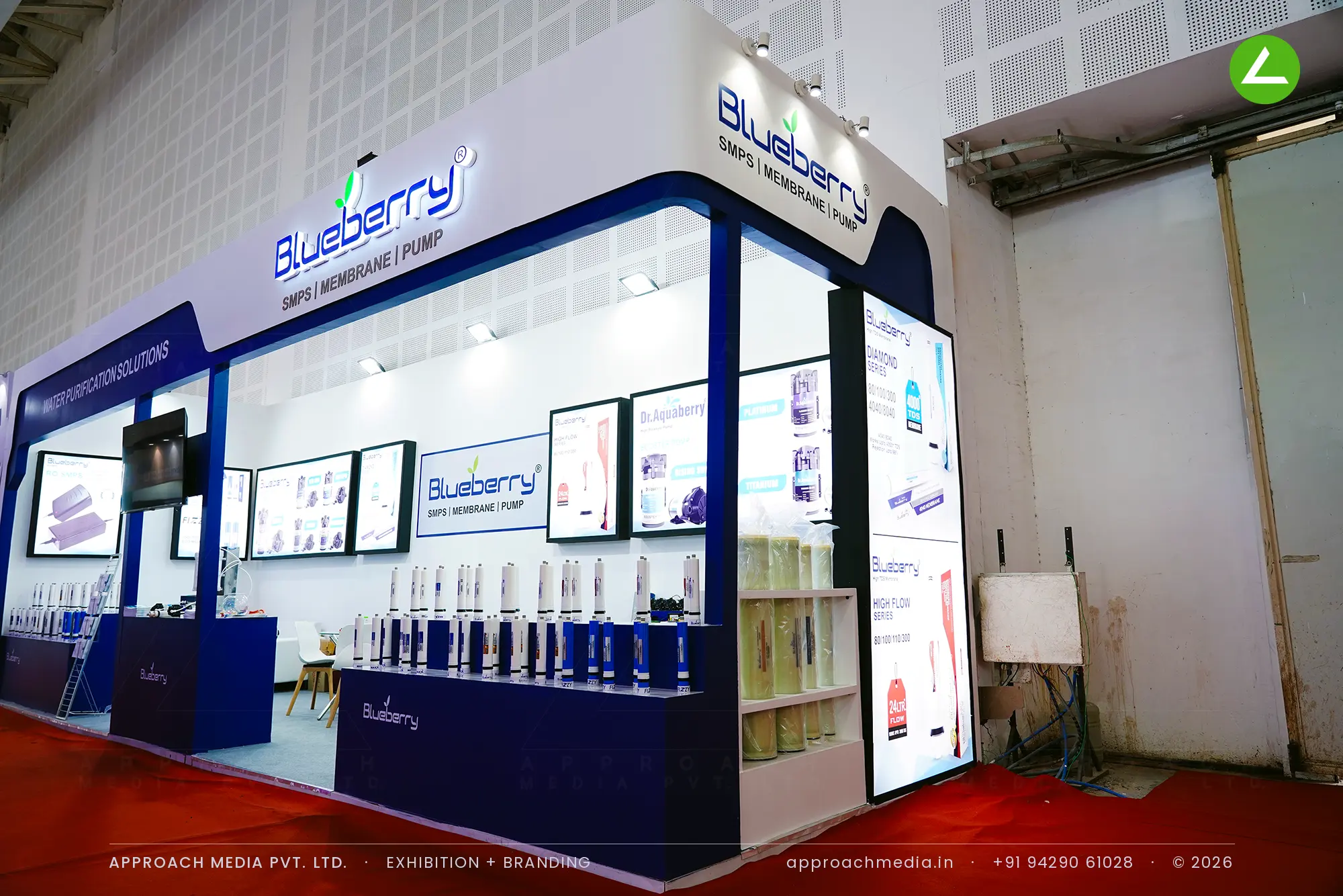 How Blueberry's exhibition stall design at WAPTAG Water Expo Gandhinagar was laid out — photo 2