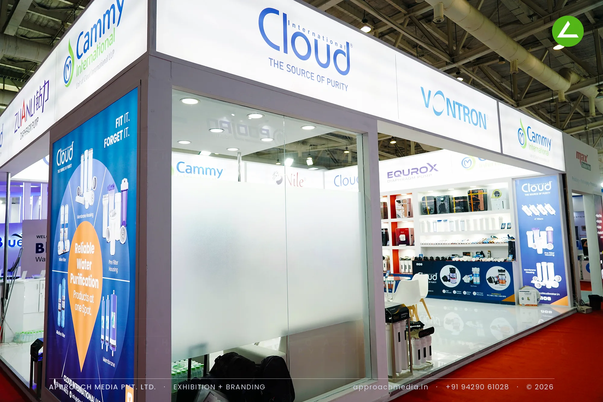 Cloud International — a multi-brand exhibition stall design at WAPTAG Water Expo Gandhinagar — photo 4