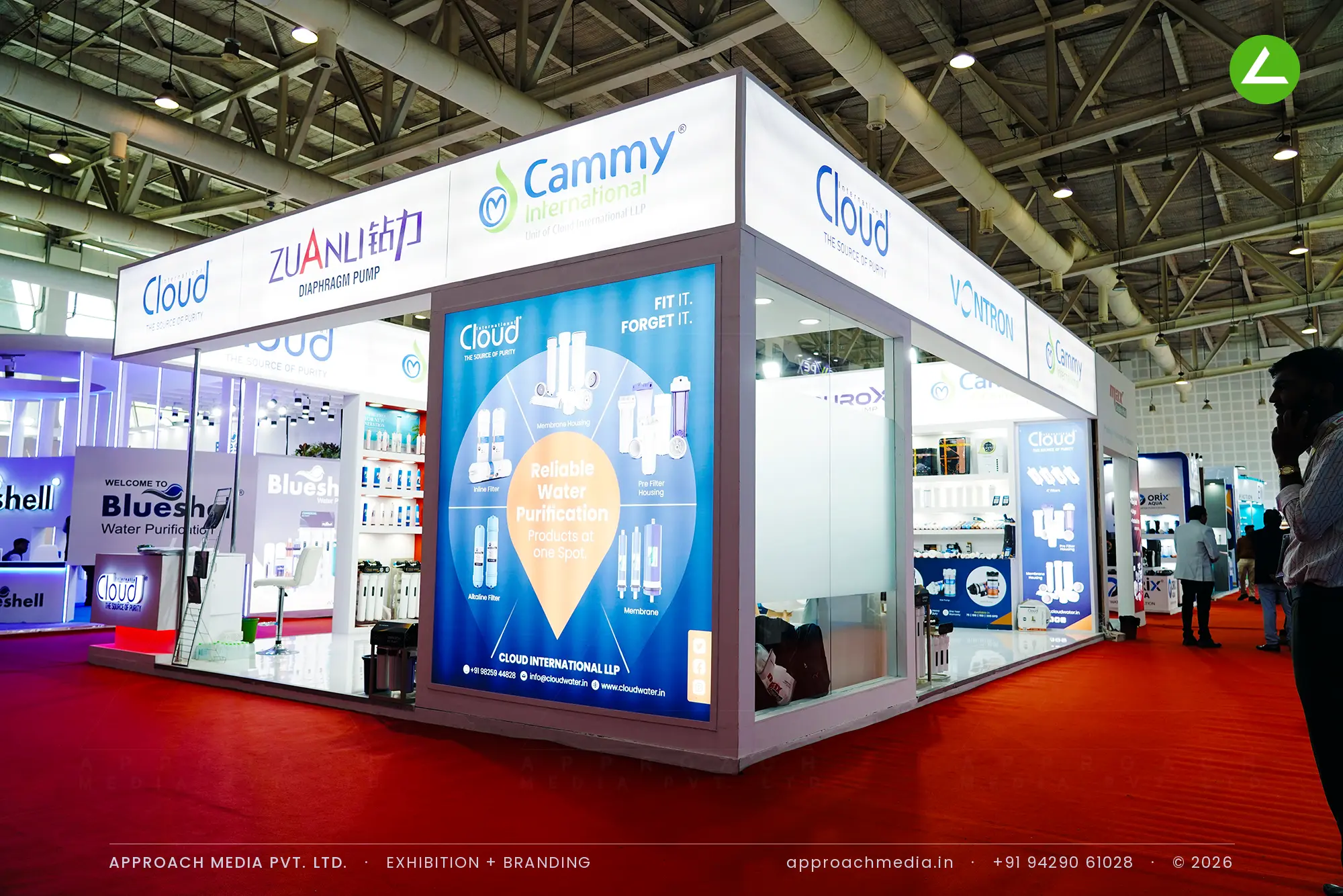 Cloud International — a multi-brand exhibition stall design at WAPTAG Water Expo Gandhinagar — photo 3