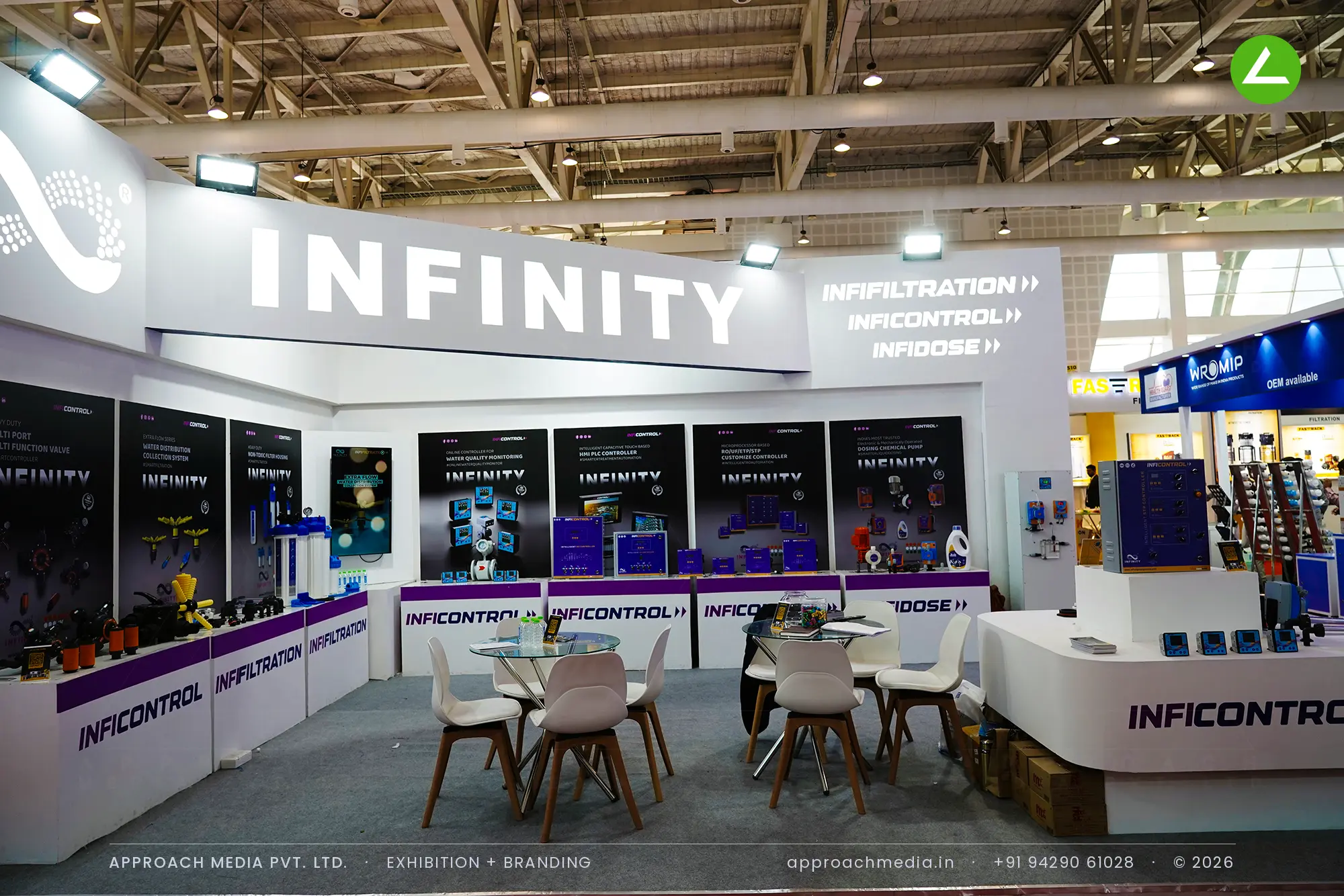 Infinity exhibition stall design at WAPTAG Water Expo Gandhinagar, built for small hardware — photo 4