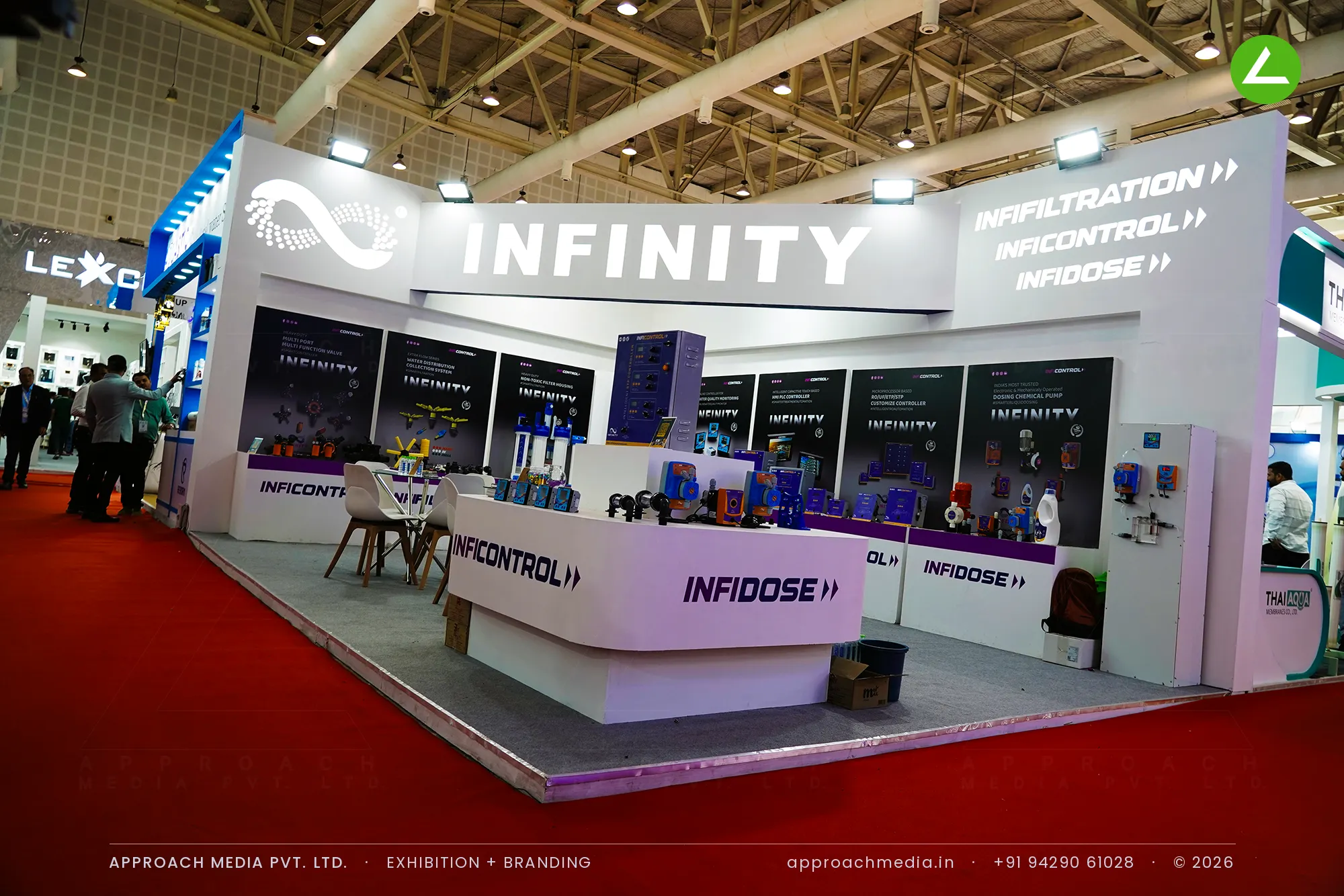 Infinity exhibition stall design at WAPTAG Water Expo Gandhinagar, built for small hardware — photo 3