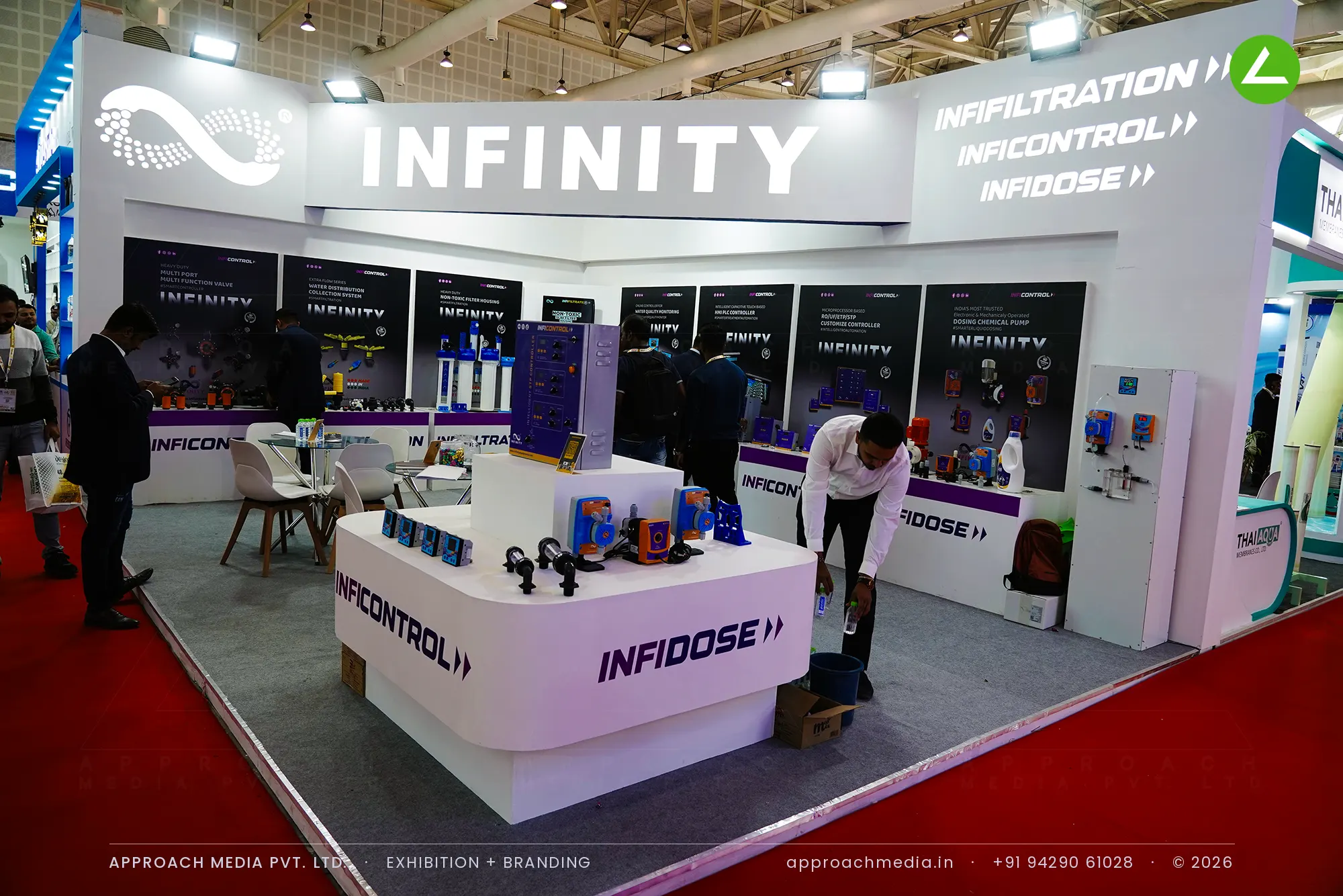 Infinity exhibition stall design at WAPTAG Water Expo Gandhinagar, built for small hardware — photo 2