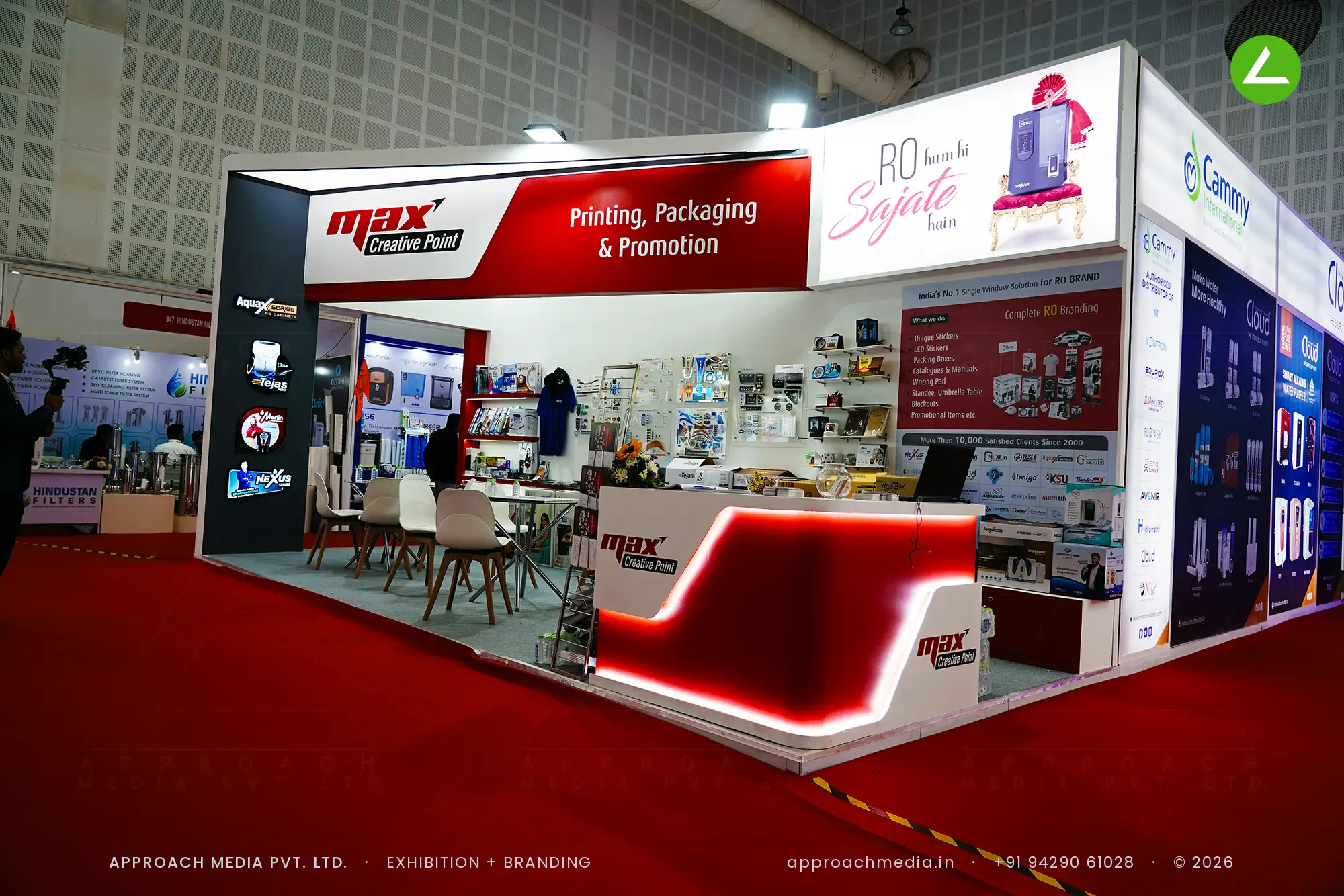 Max Creative Point: a print supplier's exhibition stall design at WAPTAG Water Expo Gandhinagar — photo 3