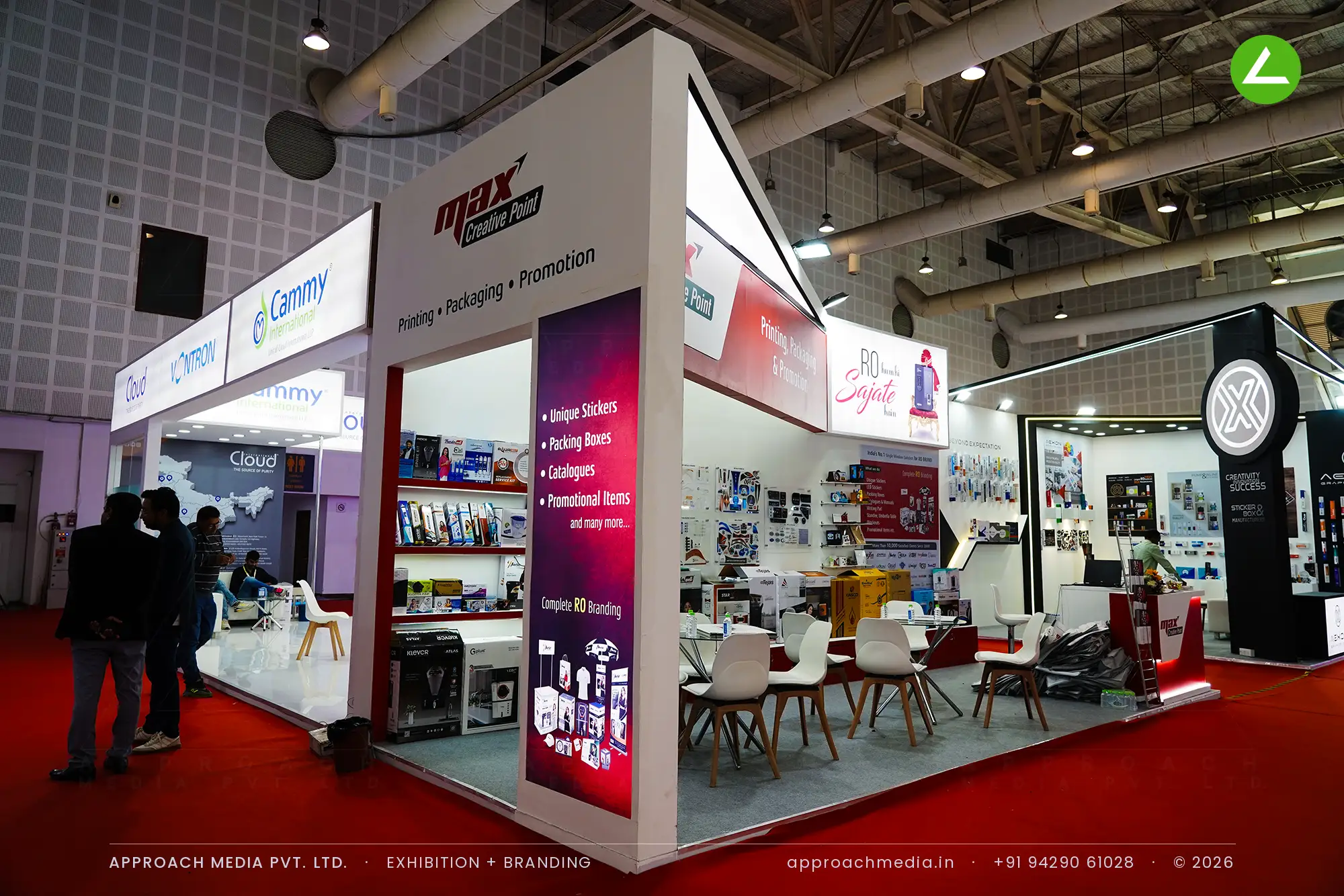 Max Creative Point: a print supplier's exhibition stall design at WAPTAG Water Expo Gandhinagar — photo 4