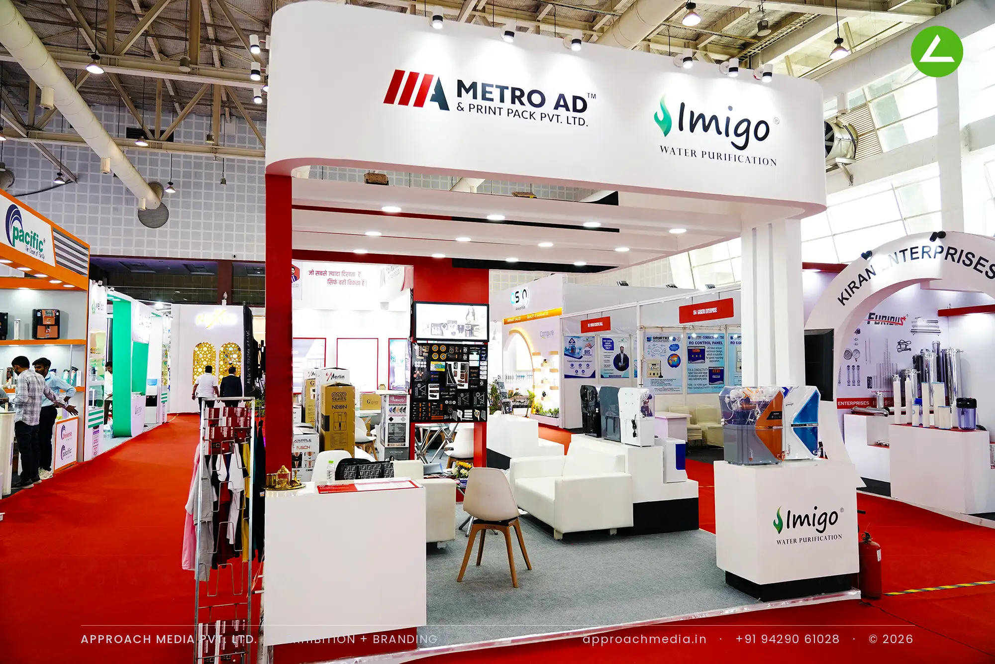 Metro Ad & Print Pack exhibition stall design at WAPTAG Water Expo Gandhinagar, 36 sqm — photo 4