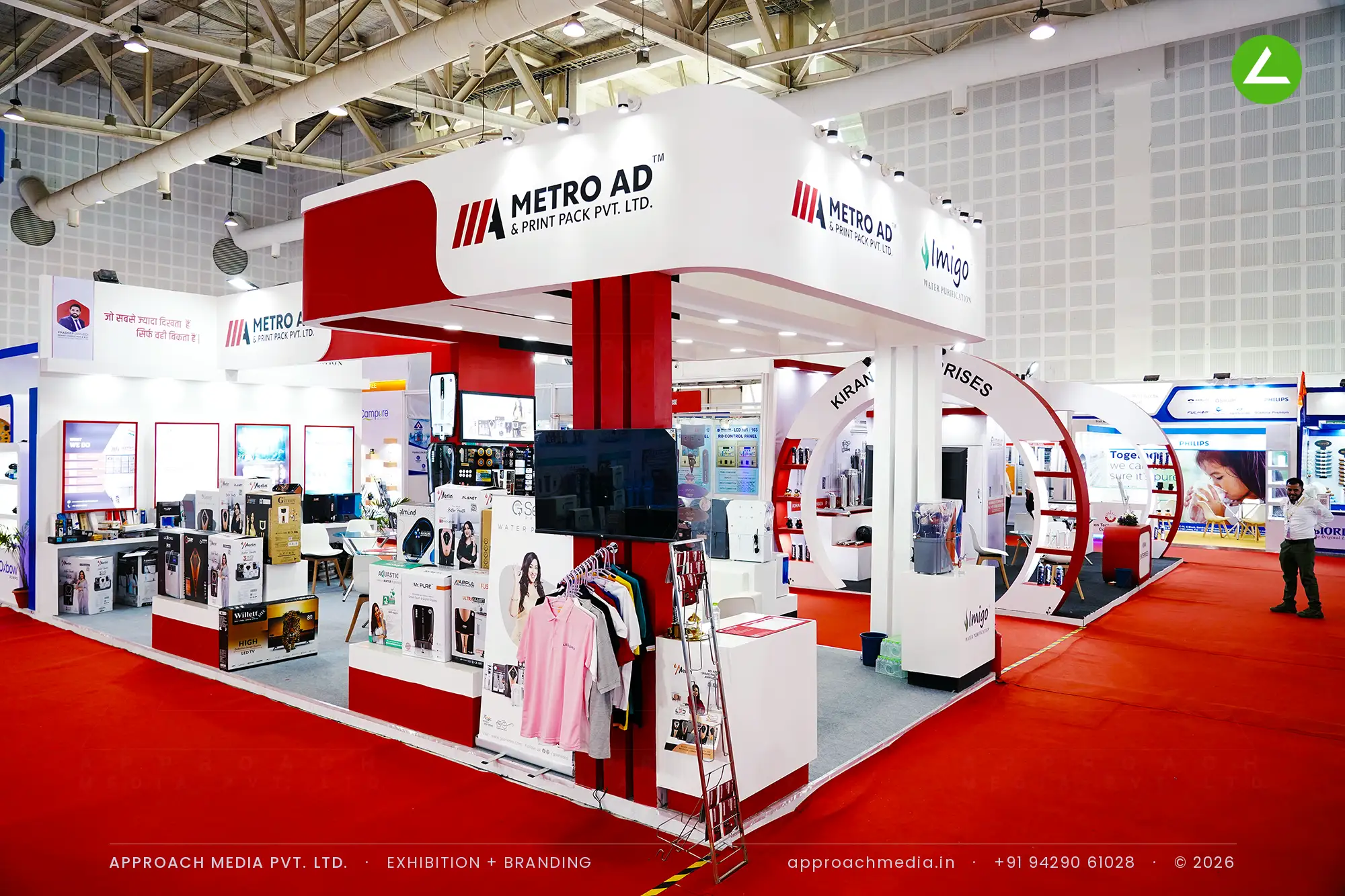 Metro Ad & Print Pack exhibition stall design at WAPTAG Water Expo Gandhinagar, 36 sqm — photo 2