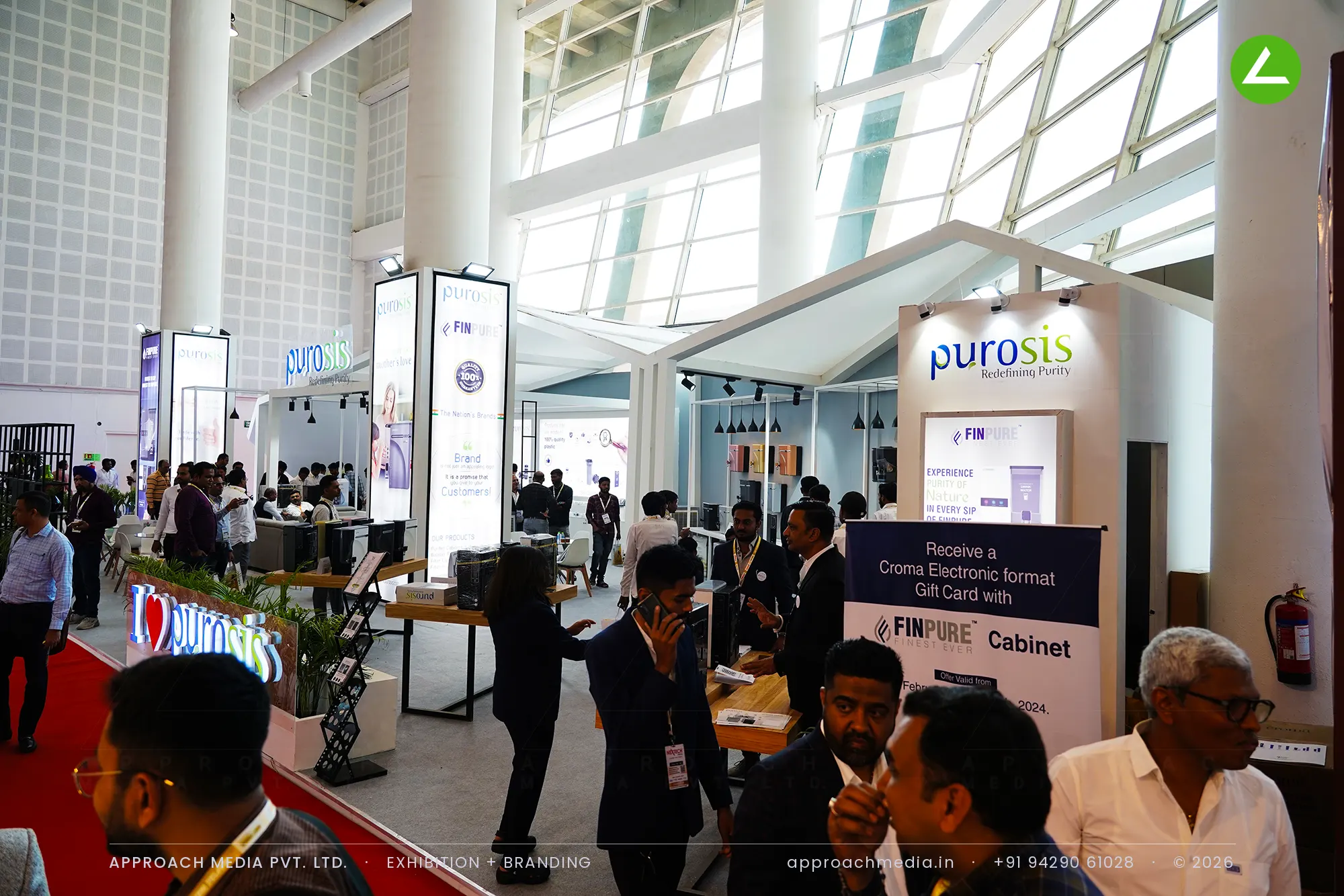 Purosis at WAPTAG Water Expo Gandhinagar: a 120 sqm open-frame exhibition stall design — photo 2