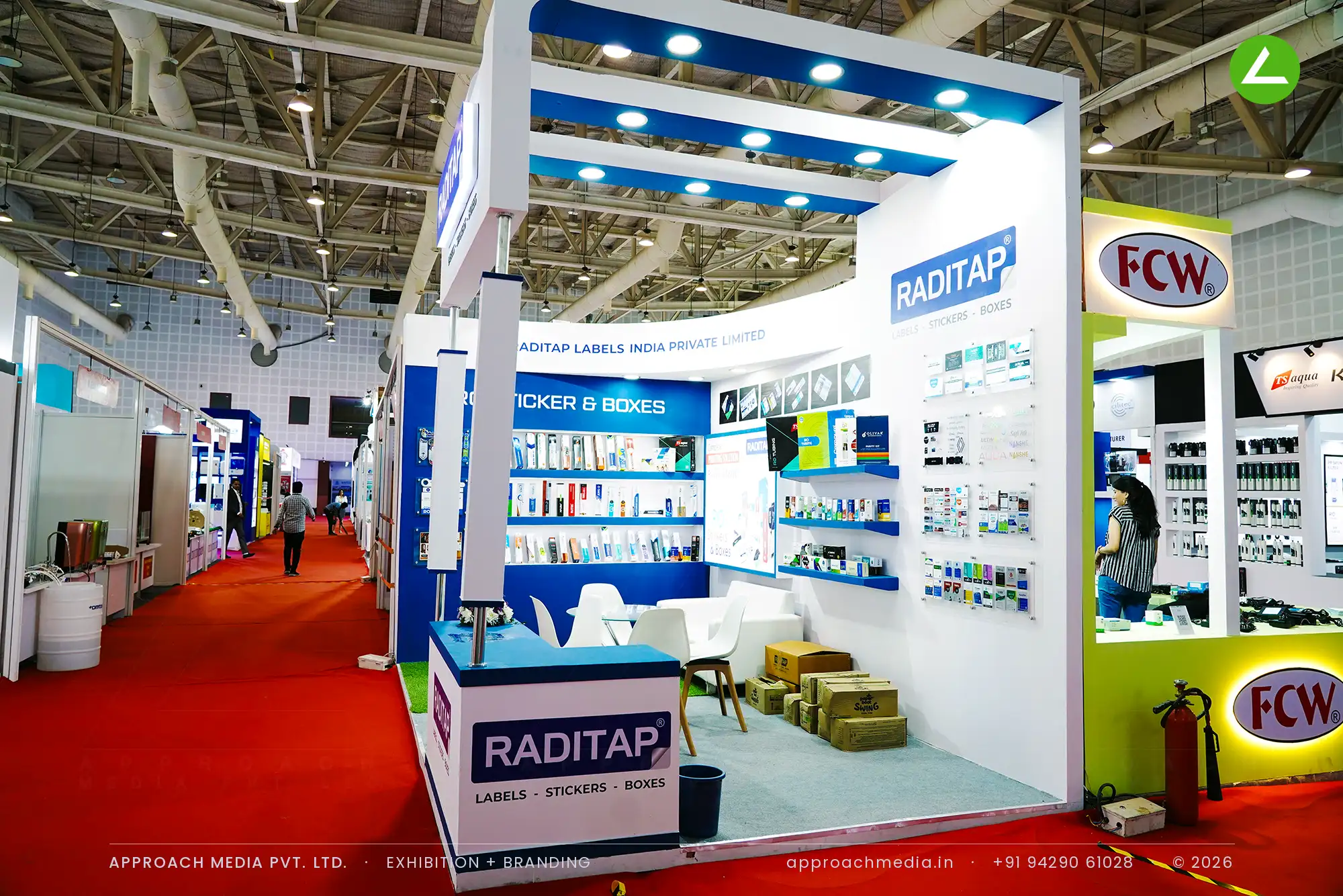 Raditap Labels India Pvt. Ltd. — 12 sqm exhibition stall design at WAPTAG Water Expo Gandhinagar — photo 3