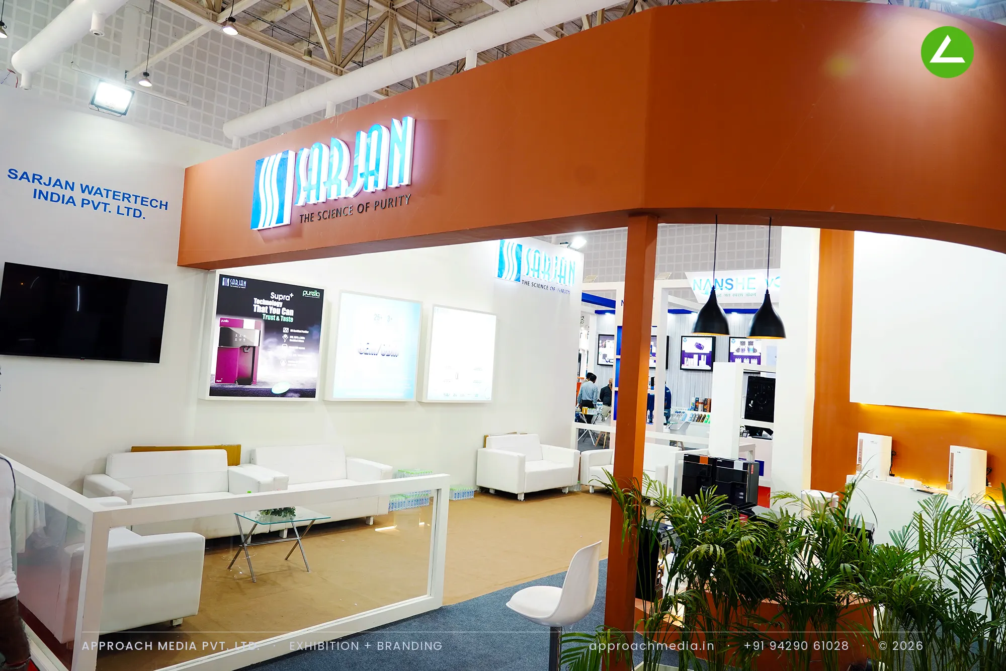 Sarjan Watertech: an 81 sqm exhibition stall design at WAPTAG Water Expo Gandhinagar — photo 4