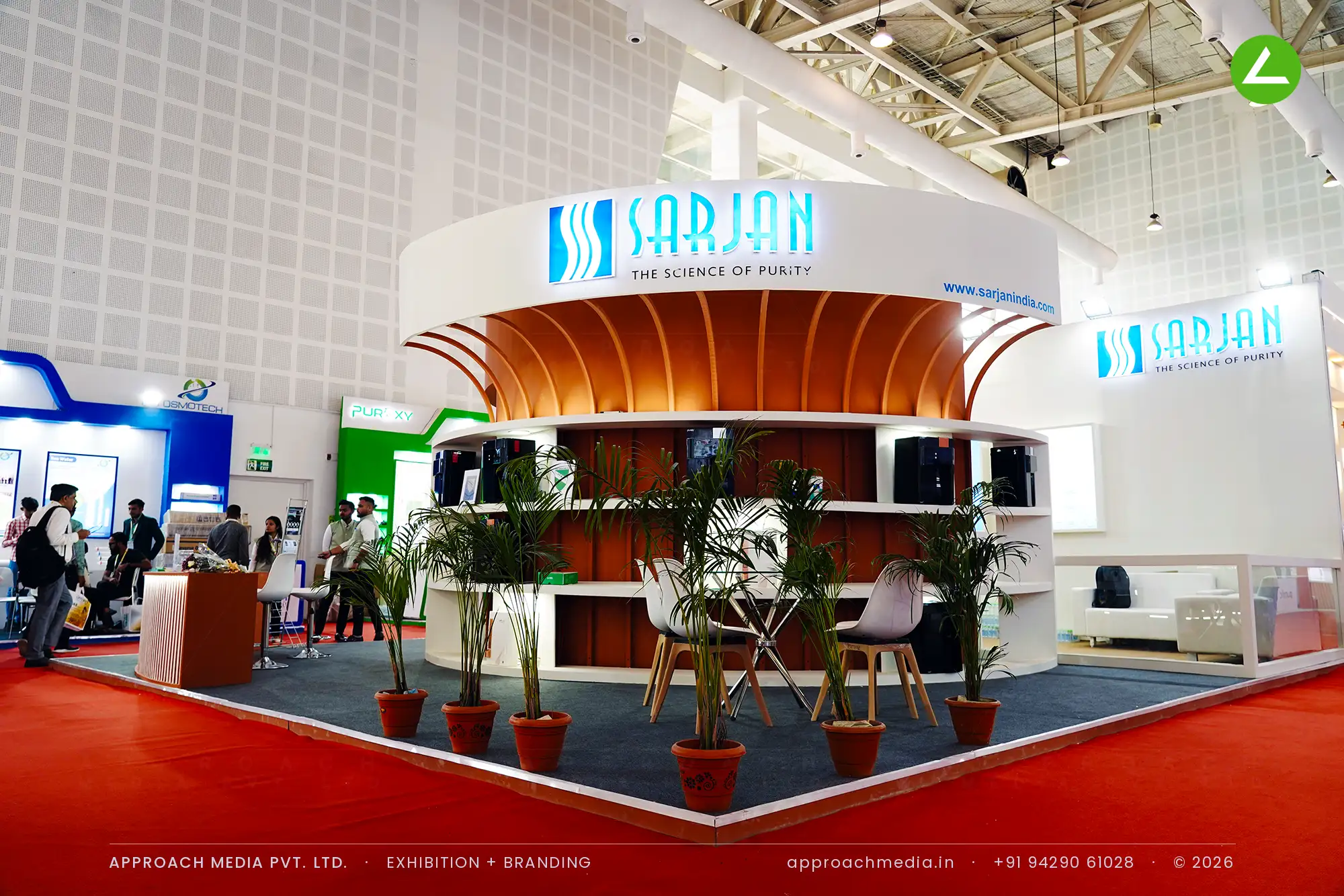 Sarjan Watertech: an 81 sqm exhibition stall design at WAPTAG Water Expo Gandhinagar — photo 2