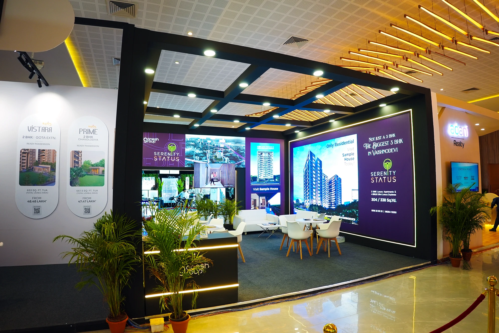 Real Estate Pavilion Exhibition Stall Design at Ahmedabad Mirror Property Expo — Ganesh Group 2025 — photo 2