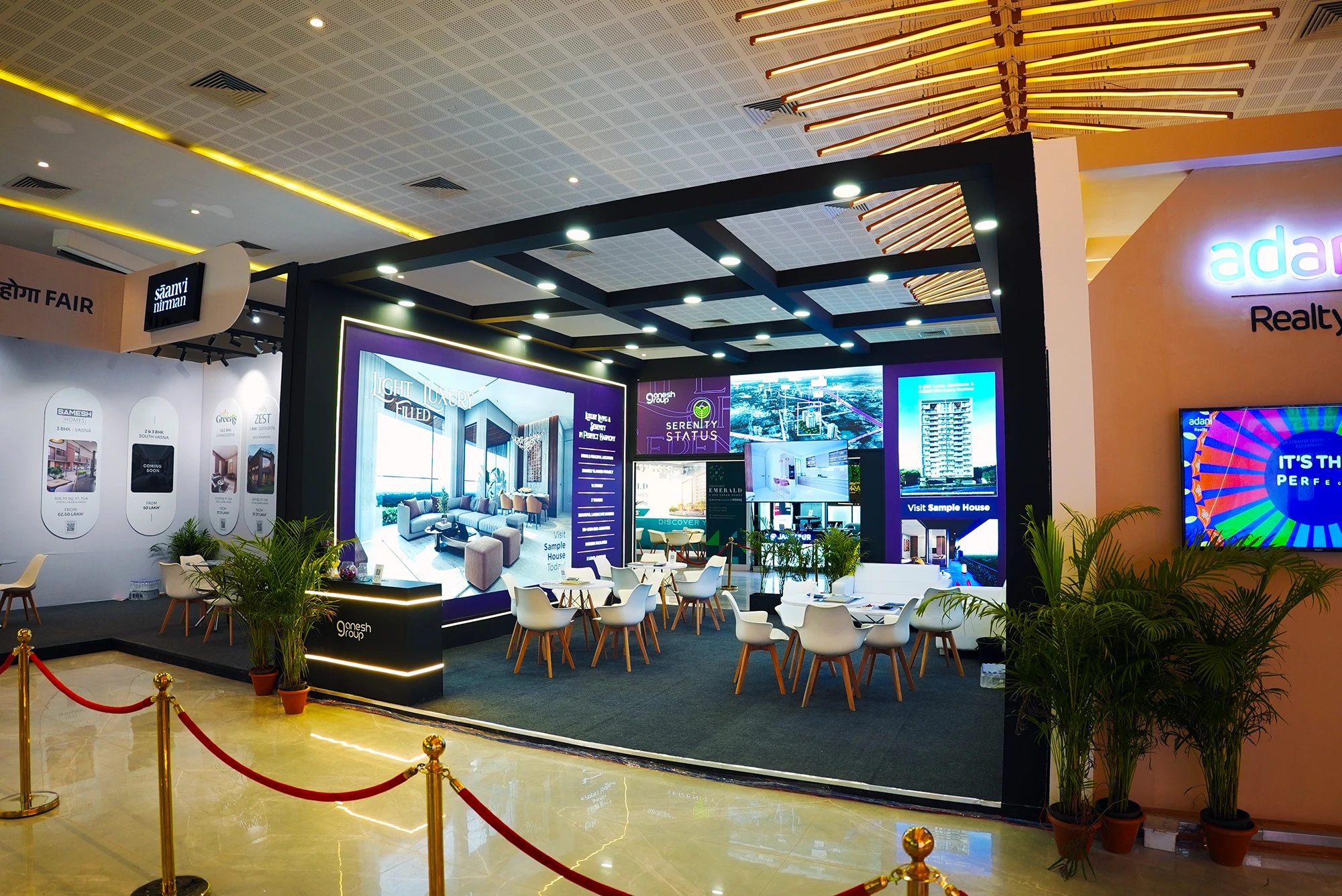Real Estate Pavilion Exhibition Stall Design at Ahmedabad Mirror Property Expo — Ganesh Group 2025 — photo 3