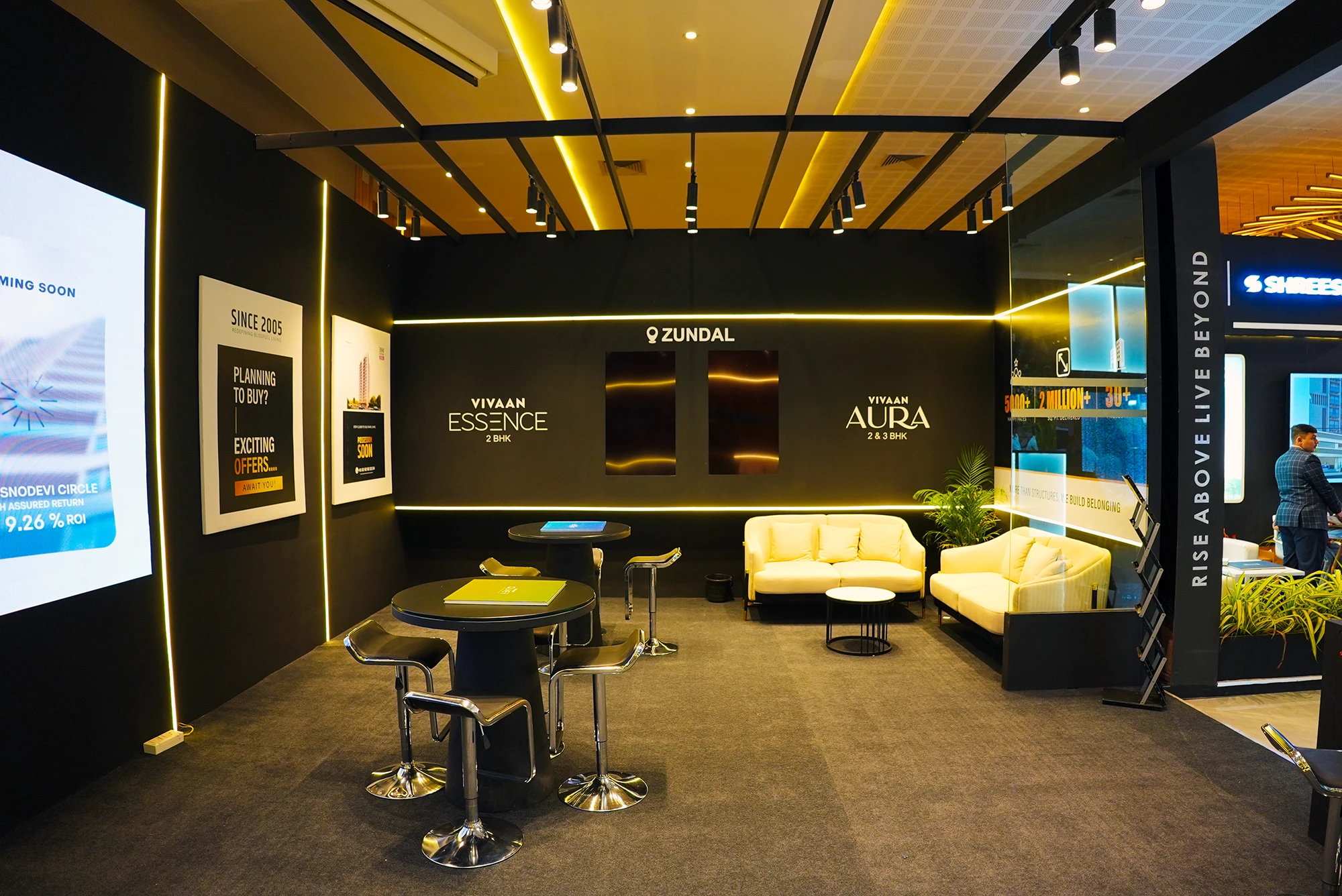 Luxury Real Estate Exhibition Stall Design at Ahmedabad Mirror Property Expo — Vivan 2025 — photo 2