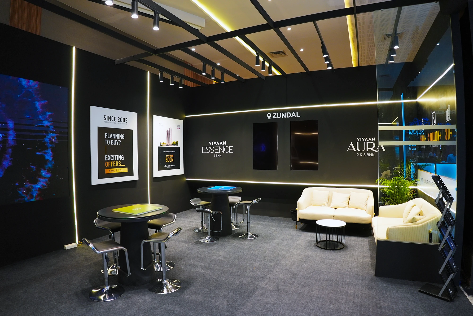 Luxury Real Estate Exhibition Stall Design at Ahmedabad Mirror Property Expo — Vivan 2025 — photo 3