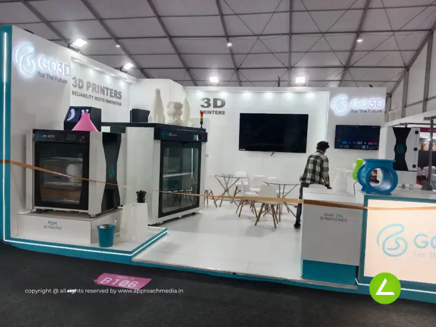 3D Printing Exhibition Stall Design at IMPEX Delhi — Go 3D 2025 — photo 2