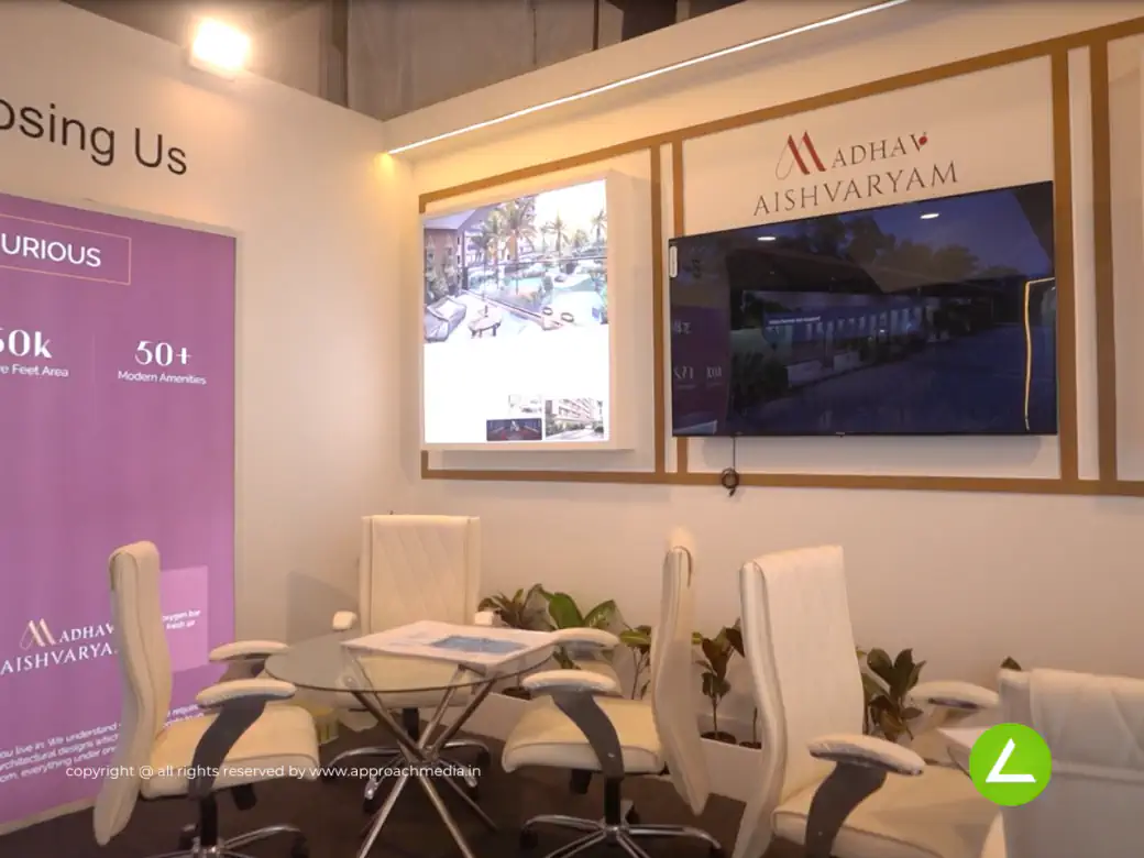 Luxury Housing Exhibition Stall Design at Tricity Property Show Gandhinagar — Madhav Aishvaryam 2025 — photo 2