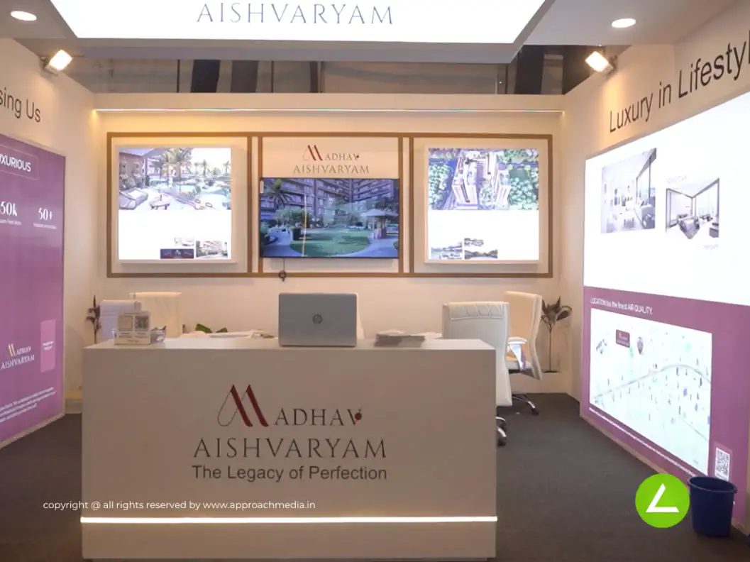 Luxury Housing Exhibition Stall Design at Tricity Property Show Gandhinagar — Madhav Aishvaryam 2025 — photo 4