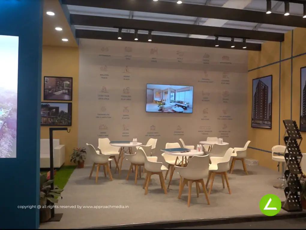 Premium Real Estate Exhibition Stall Design at Tricity Property Show Gandhinagar — Sanidhya 2025 — photo 2