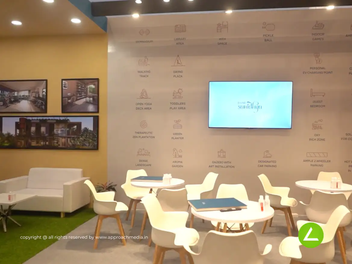 Premium Real Estate Exhibition Stall Design at Tricity Property Show Gandhinagar — Sanidhya 2025 — photo 3