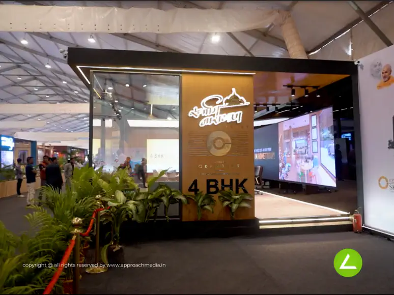 Township Project Exhibition Stall Design at Tricity Property Show Gandhinagar — Swaminarayana Group 2025 — photo 2