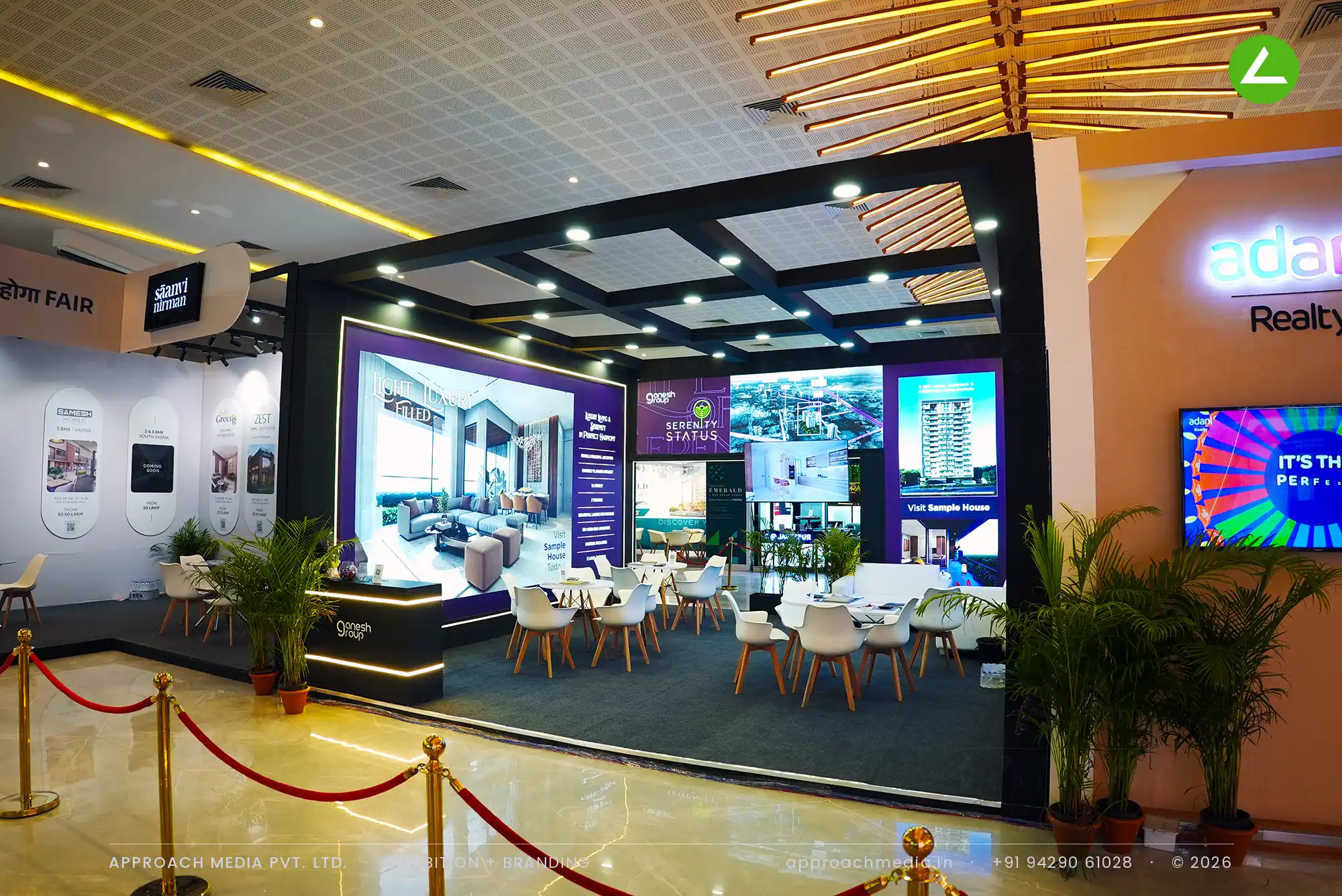 The Ganesh Group | exhibition stall design at Ahmedabad Mirror Property Expo Ahmedabad, 36 sqm — photo 3