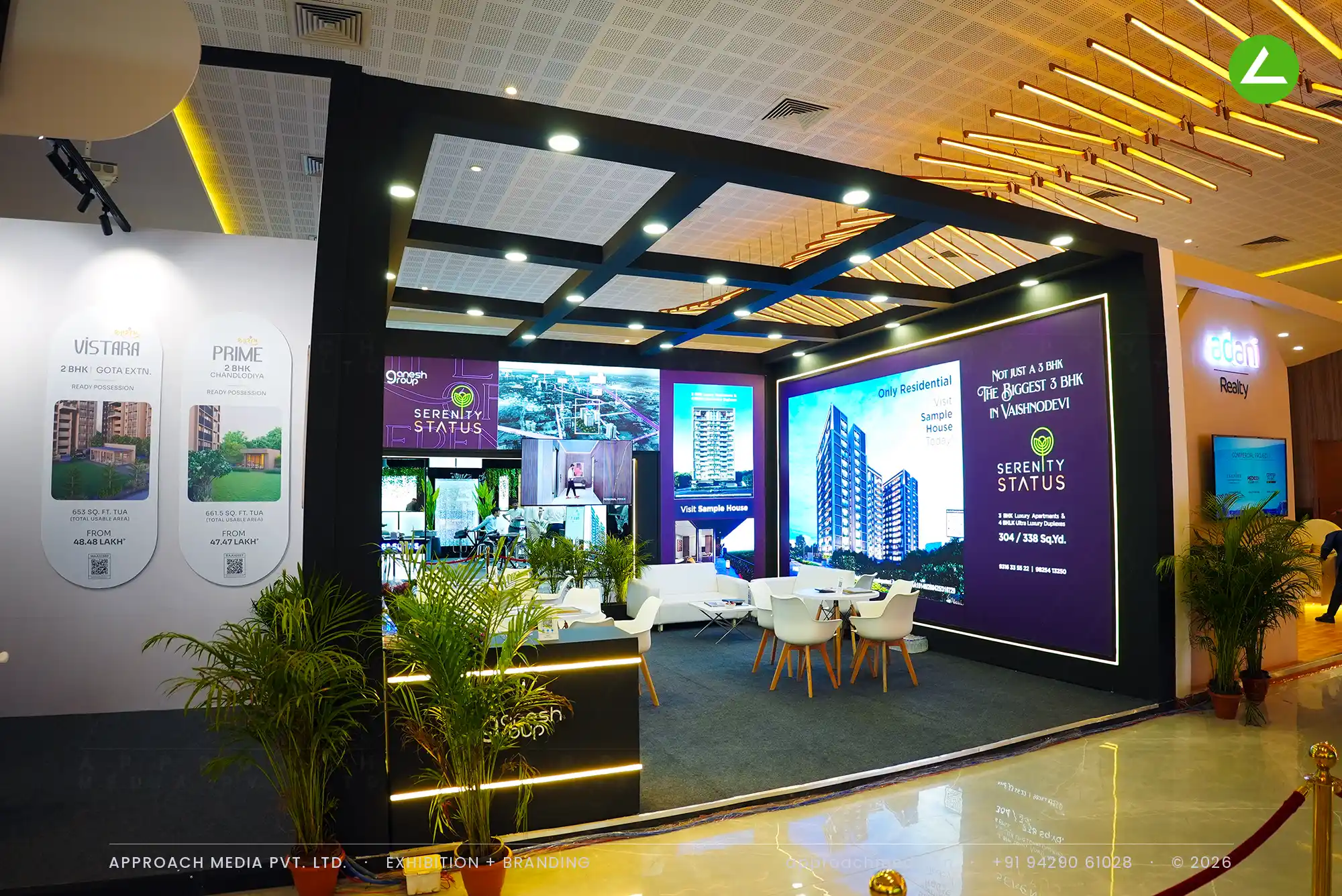 The Ganesh Group | exhibition stall design at Ahmedabad Mirror Property Expo Ahmedabad, 36 sqm — photo 2
