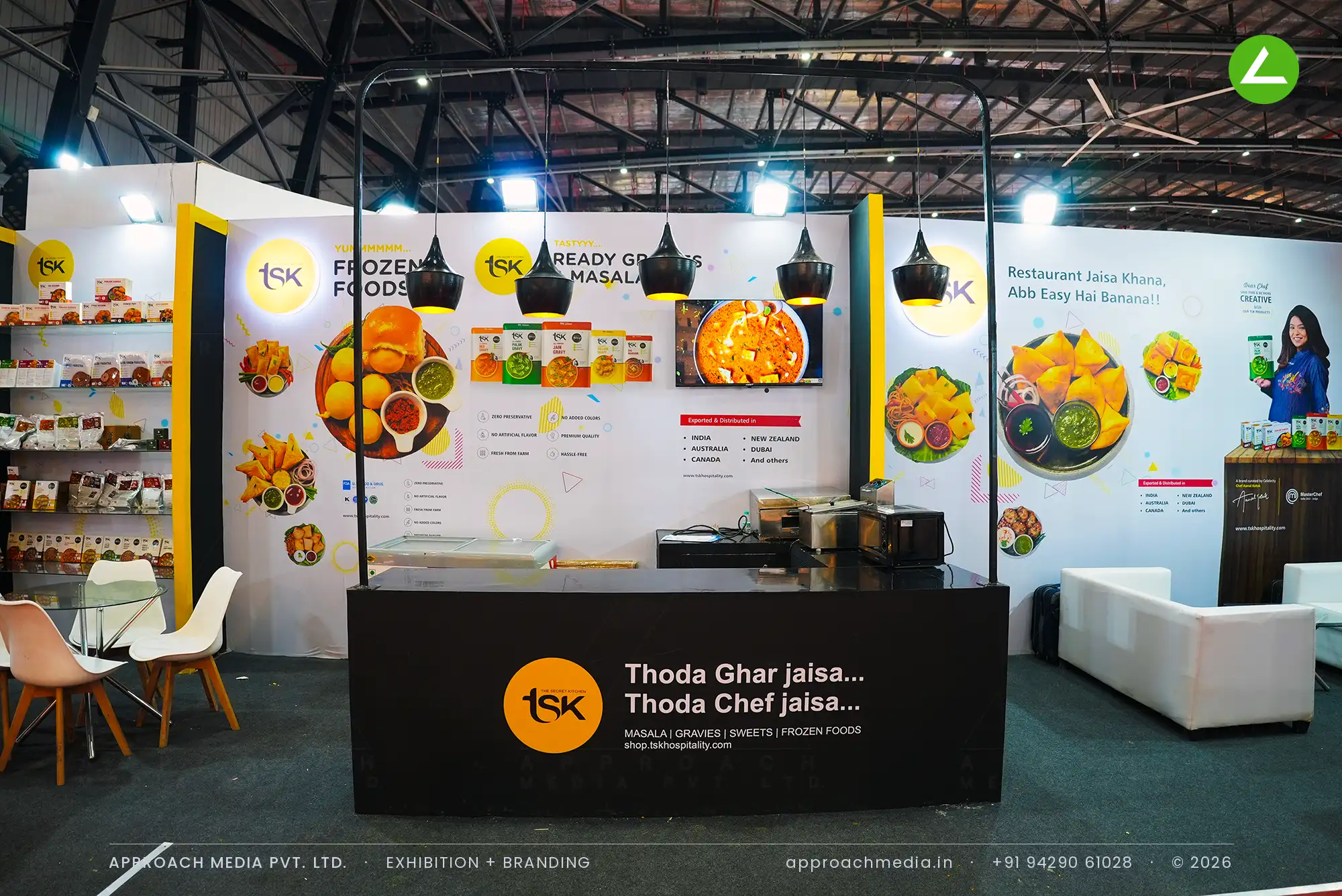 TSK's retail-counter exhibition stall design at AnuFood Mumbai — photo 3