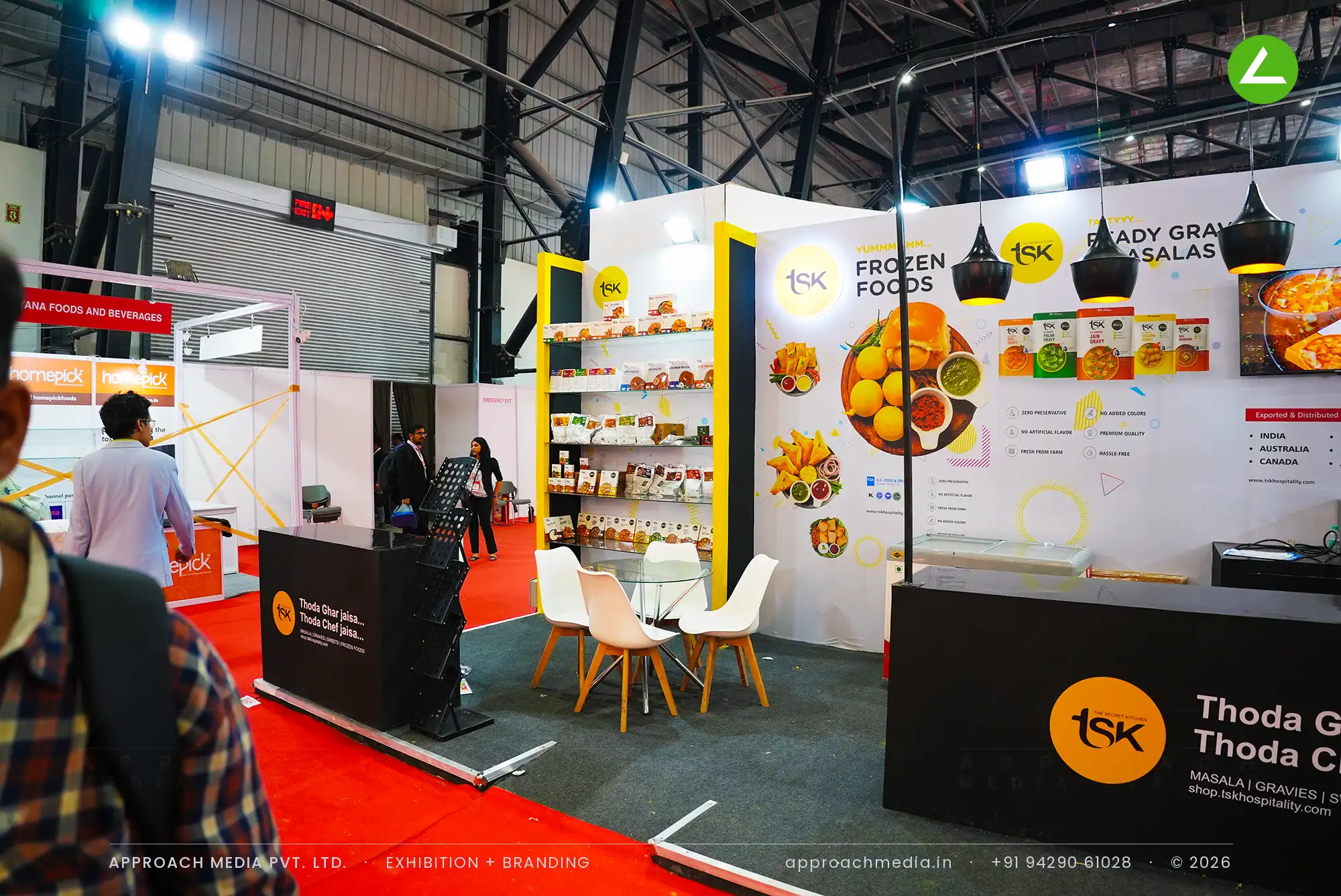 TSK's retail-counter exhibition stall design at AnuFood Mumbai — photo 4
