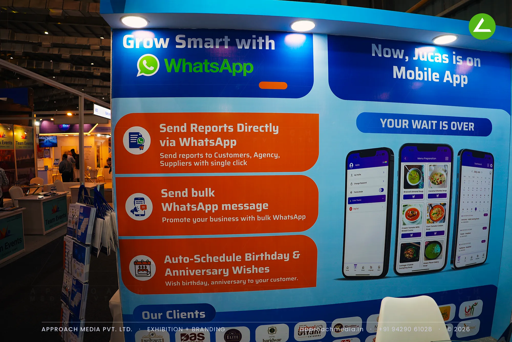 JUCAS Catering Software: 9 sqm exhibition stall design at Catering and Decor Expo, Mumbai — photo 4