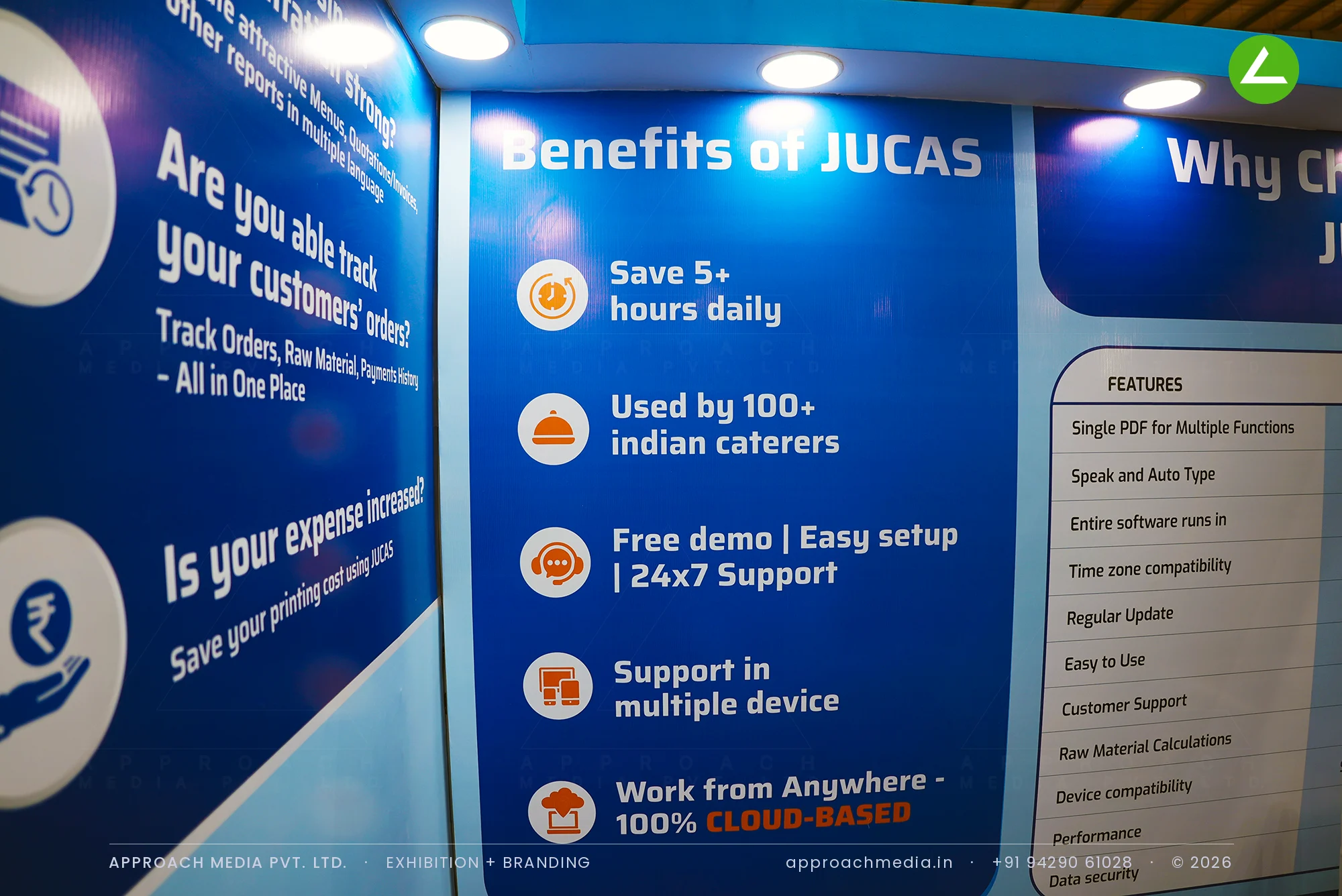 JUCAS Catering Software: 9 sqm exhibition stall design at Catering and Decor Expo, Mumbai — photo 2