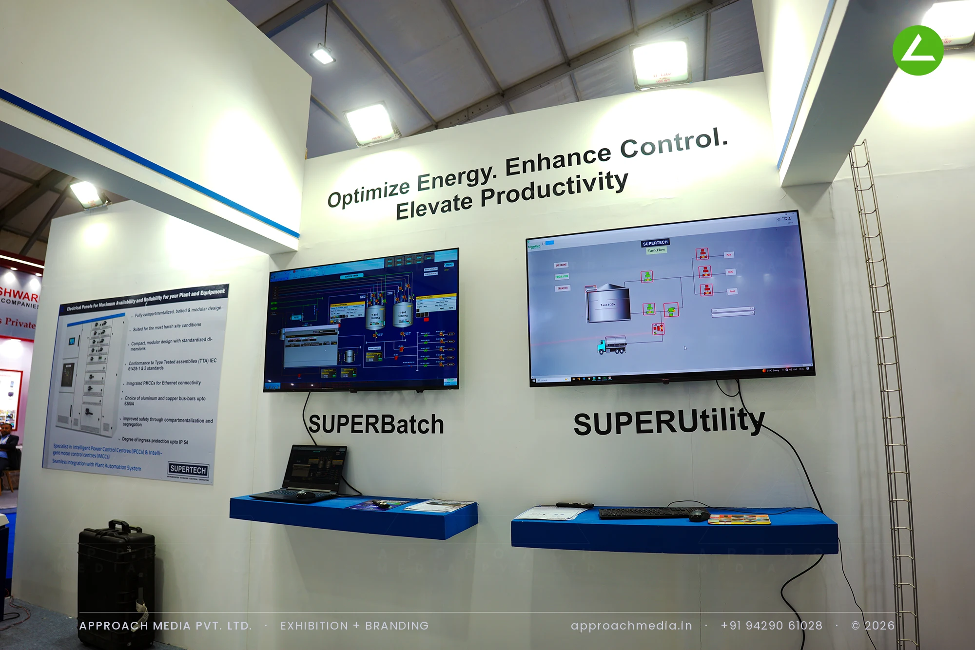 Supertech Instrumentation: 48 sqm exhibition stall design at Dahej Industrial Expo Bharuch — photo 2
