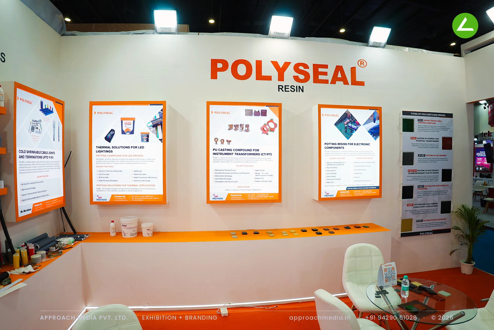 Polyseal by Jay Polymers: 48 sqm exhibition stall design at ELECRAMA Greater Noida — photo 2