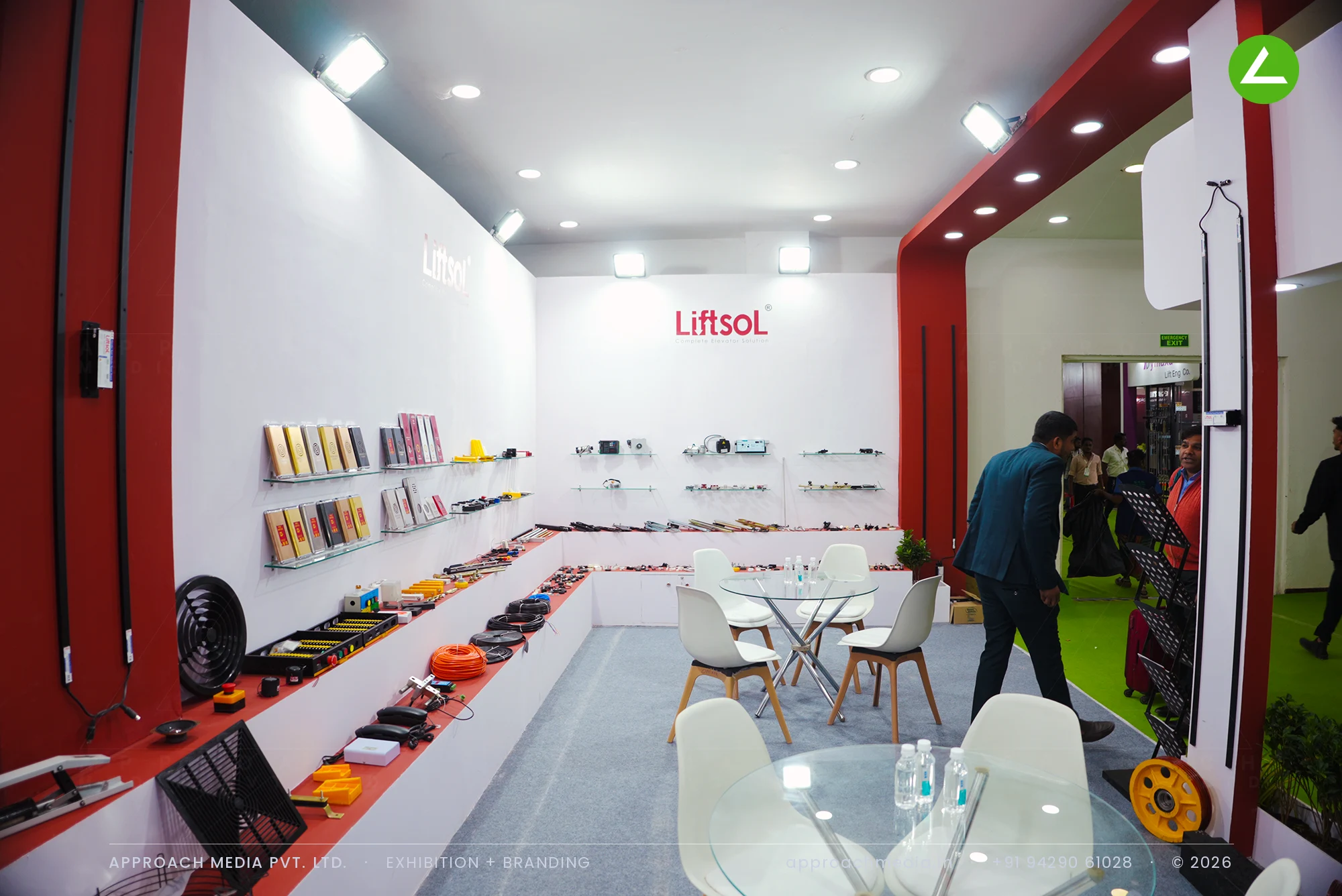 LiftsoL — exhibition stall design at Elevator and Escalator Expo Gandhinagar, 18 sqm — photo 4