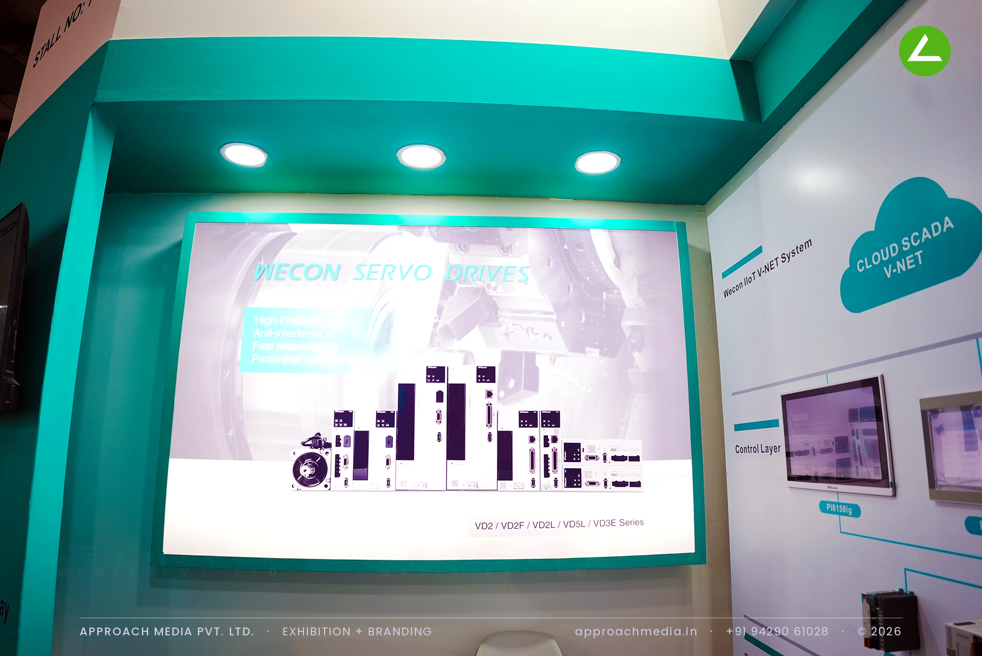 Wecon India at EngiMach Gandhinagar: Exhibition Stall Design for a Live Automation Wall — photo 2
