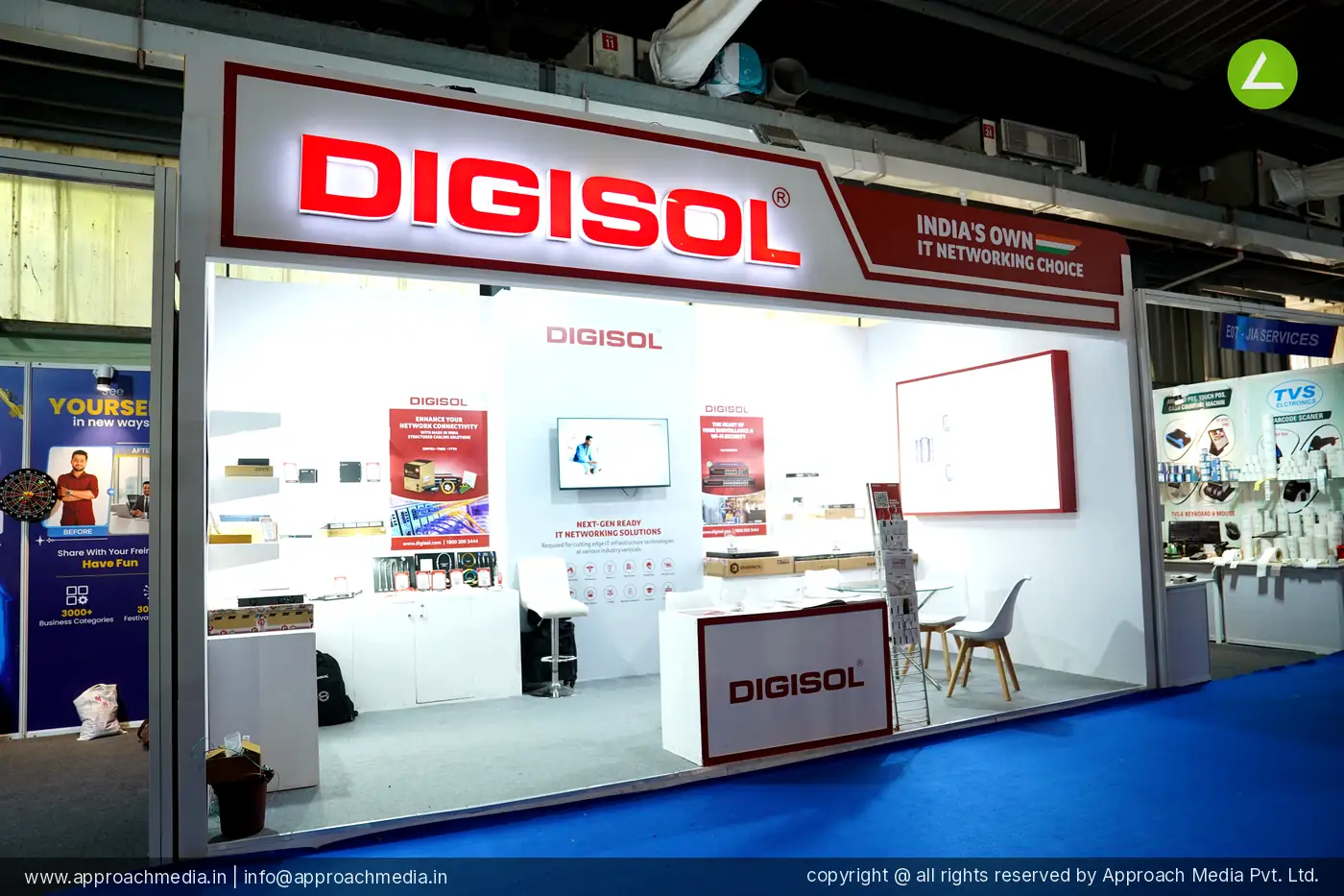 Digisol 18 SQM 1 Side Open Stall Exhibition Stall Design at FITAG Tech Expo - IT Show, Gandhinagar 2025 photo 1