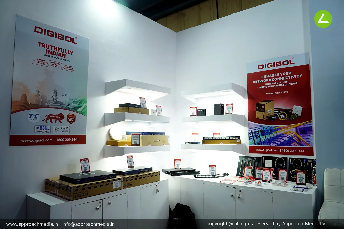 Digisol 18 SQM 1 Side Open Stall Exhibition Stall Design at FITAG Tech Expo - IT Show, Gandhinagar 2025 photo 2
