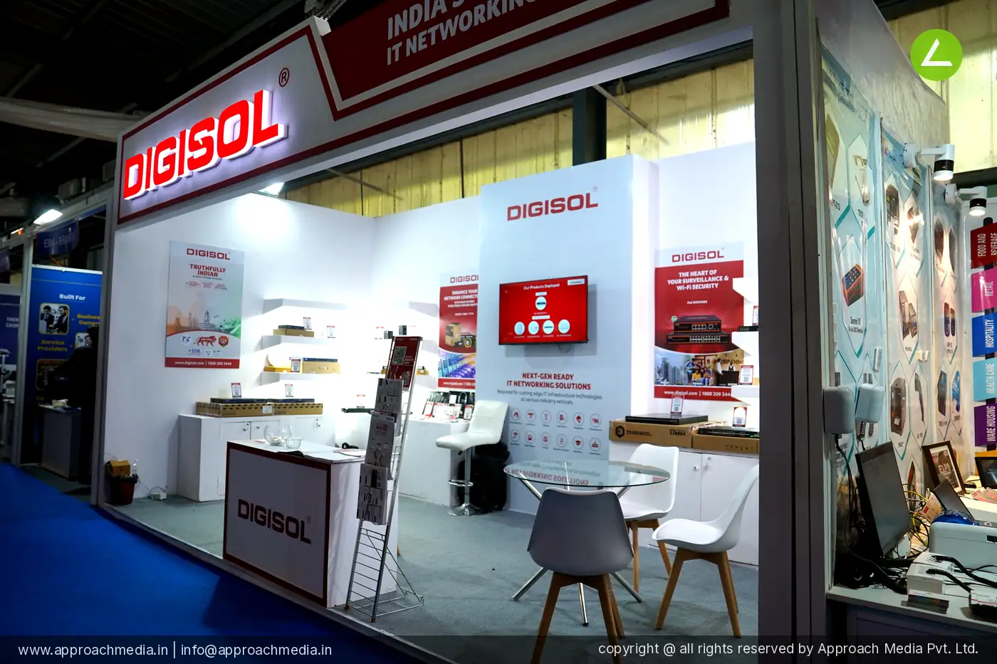 Digisol 18 SQM 1 Side Open Stall Exhibition Stall Design at FITAG Tech Expo - IT Show, Gandhinagar 2025 photo 3