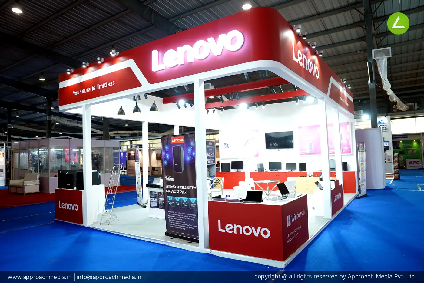 Lenovo Metrobit Networks 48 SQM 3 Side Open Stall Exhibition Stall Design at FITAG Tech Expo - IT Show, Gandhinagar 2025 photo 1