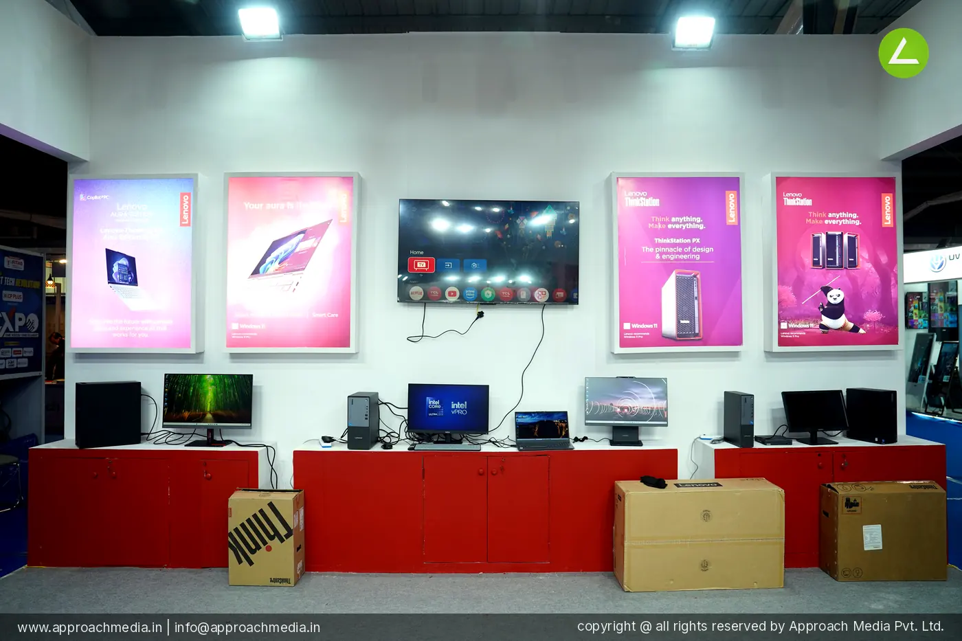 Lenovo Metrobit Networks 48 SQM 3 Side Open Stall Exhibition Stall Design at FITAG Tech Expo - IT Show, Gandhinagar 2025 photo 3