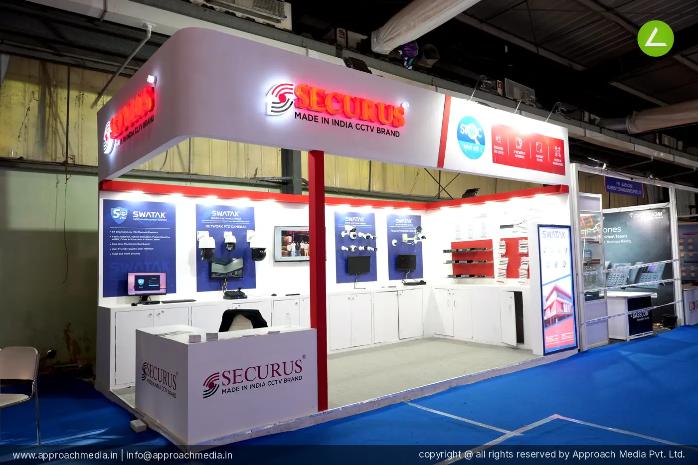 Securus 18 SQM 2 Side Open Stall Exhibition Stall Design at FITAG Tech Expo - IT Show, Gandhinagar 2025 photo 1