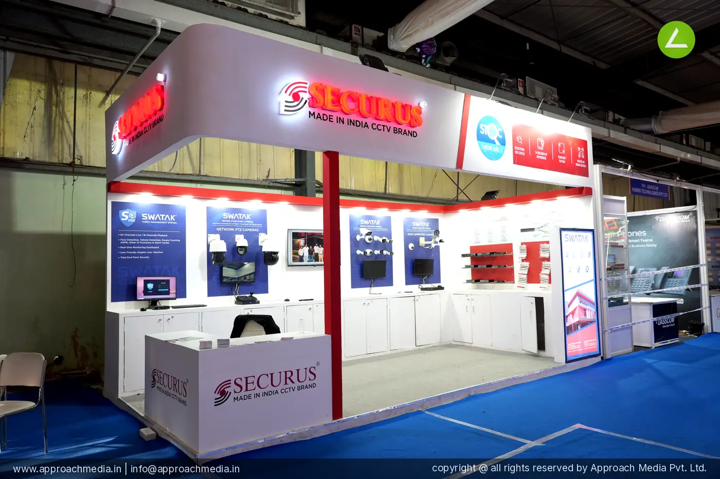 Securus 18 SQM 2 Side Open Stall Exhibition Stall Design at FITAG Tech Expo - IT Show, Gandhinagar 2025 photo 2