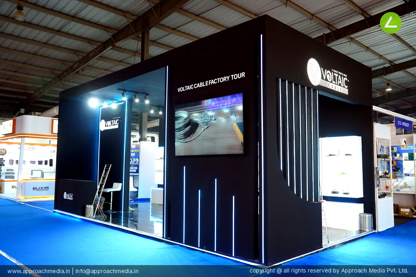 Voltaic Cable 24 SQM 3 Side Open Stall Exhibition Stall Design at FITAG Tech Expo - IT Show, Gandhinagar 2025 photo 1