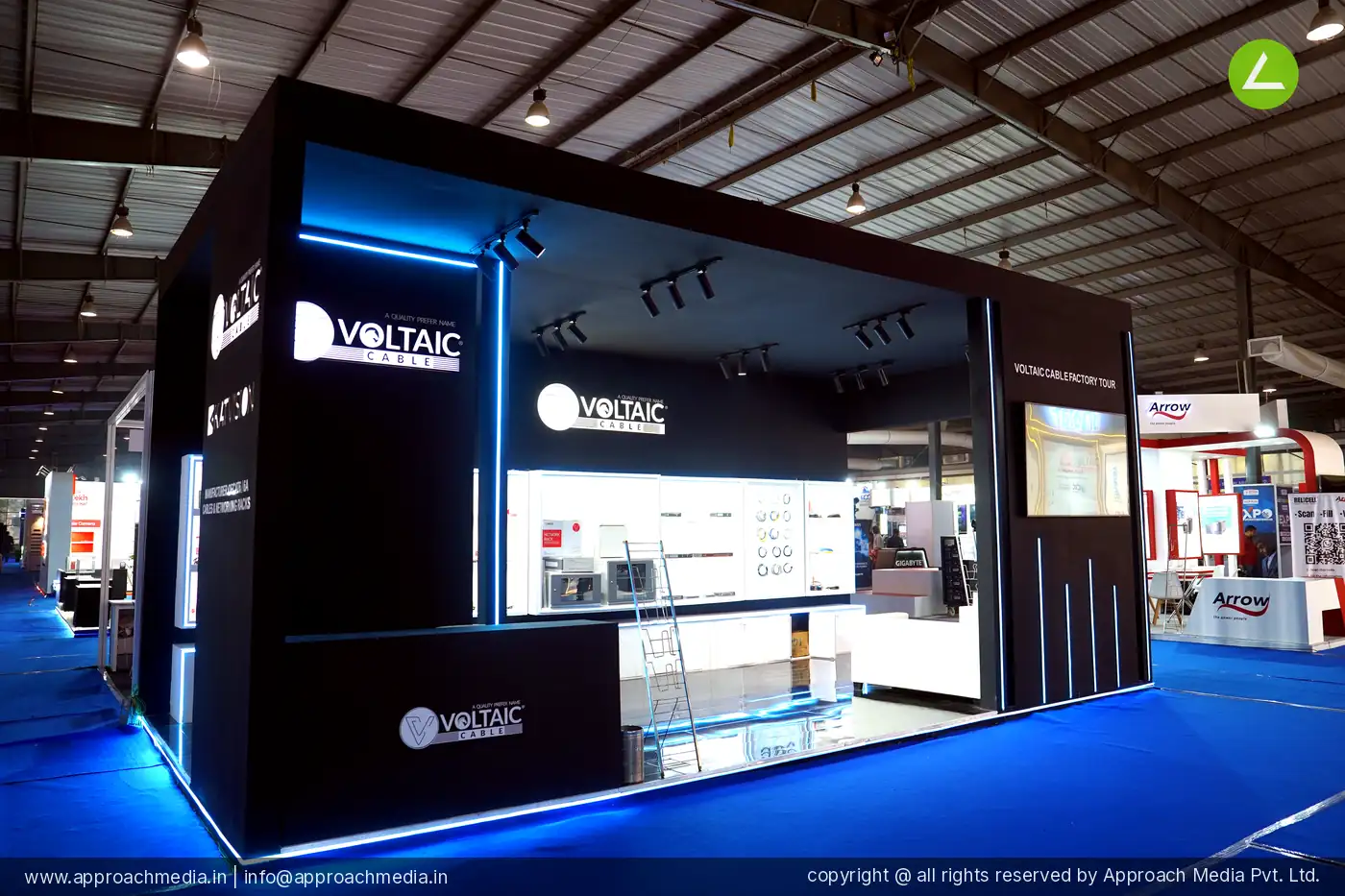 Voltaic Cable 24 SQM 3 Side Open Stall Exhibition Stall Design at FITAG Tech Expo - IT Show, Gandhinagar 2025 photo 2