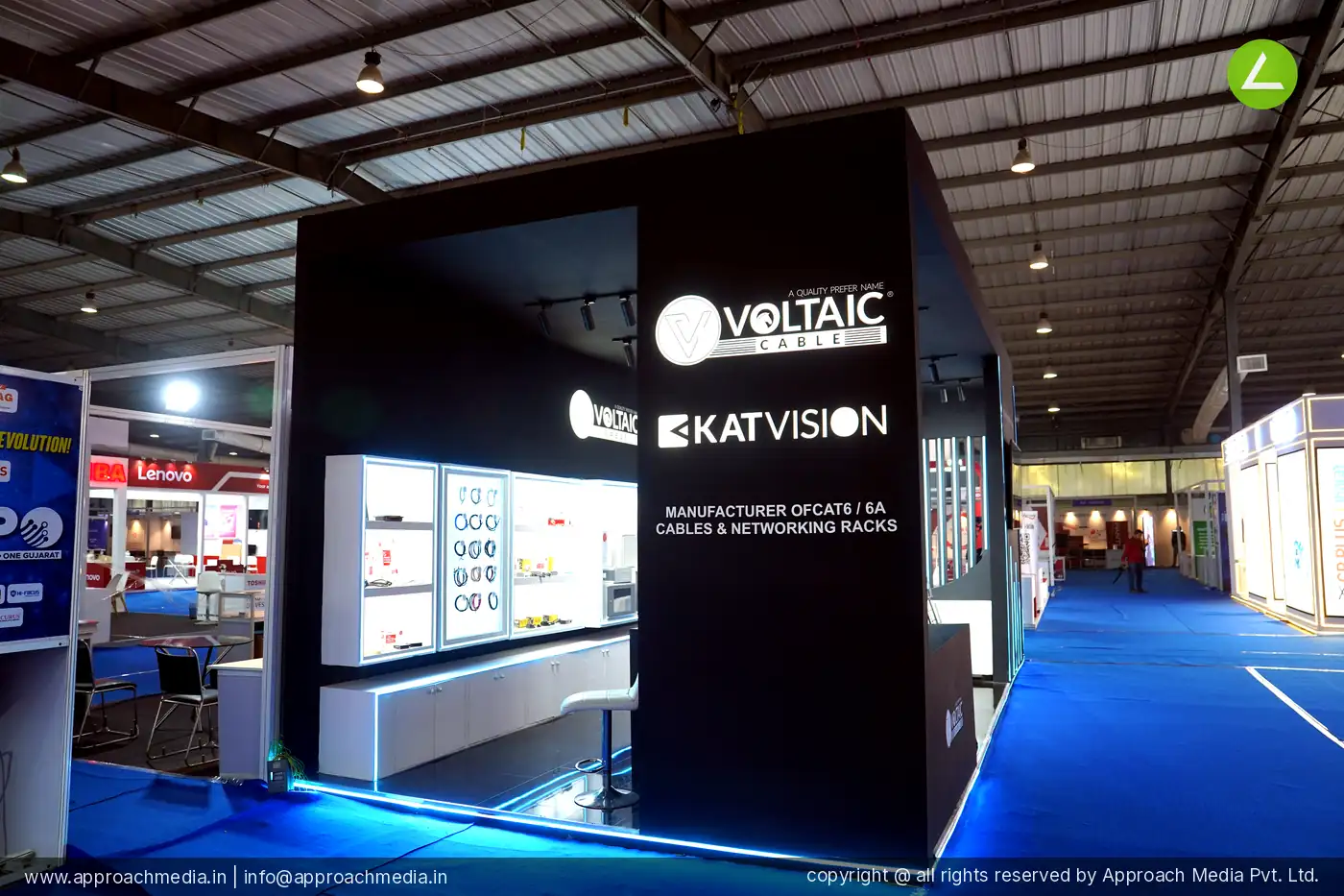 Voltaic Cable 24 SQM 3 Side Open Stall Exhibition Stall Design at FITAG Tech Expo - IT Show, Gandhinagar 2025 photo 3