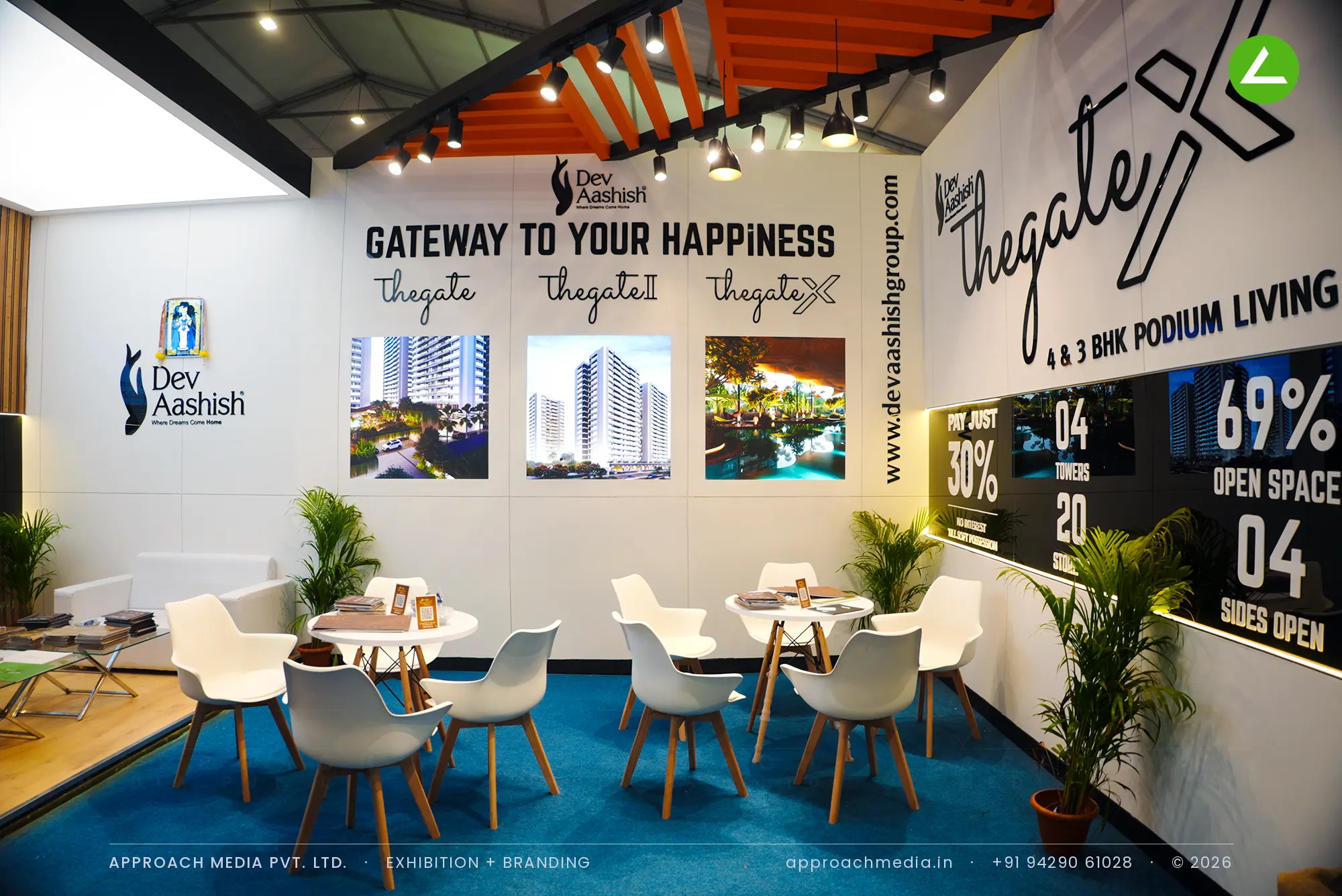 Dev Aashish — exhibition stall design at GIHED Tricity Property Expo, Gandhinagar 2025 — photo 4